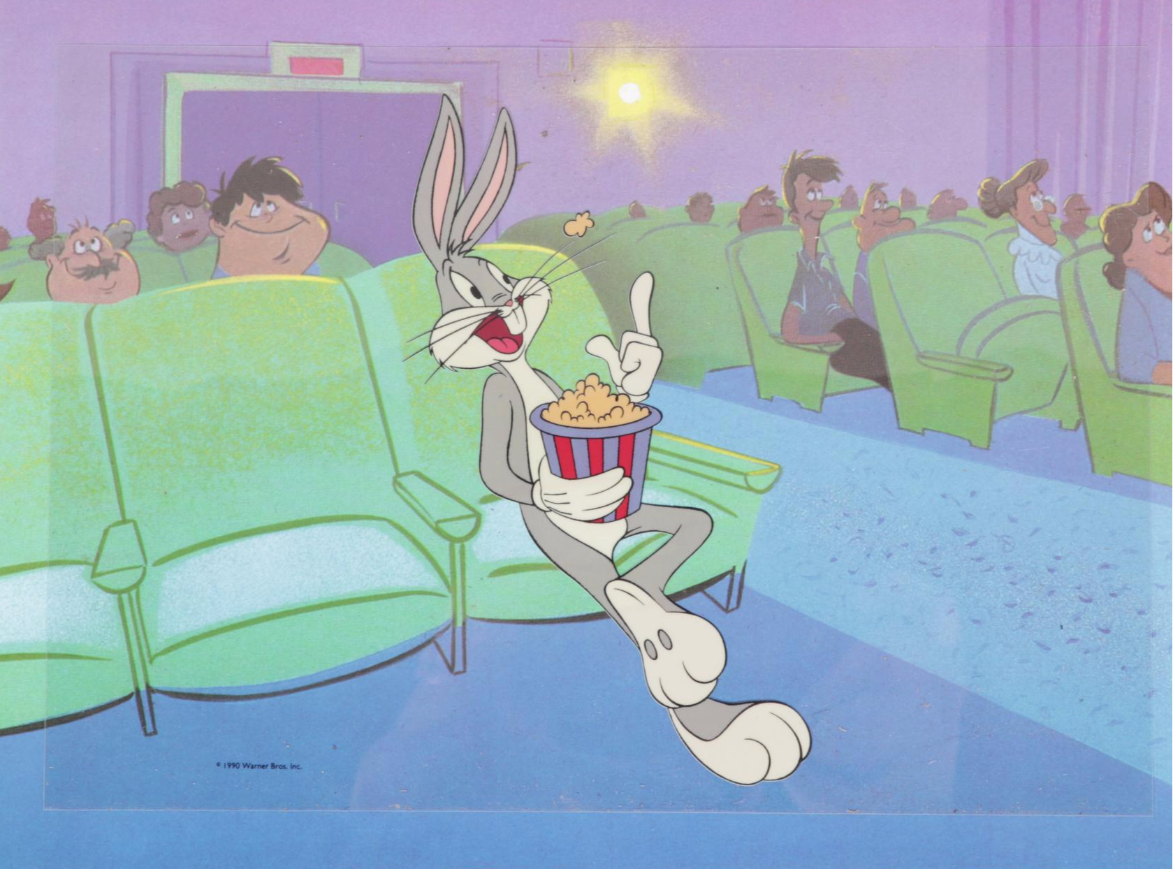 Walt Disney and Warner Brothers Offset Lithograph Animation Cels With Background