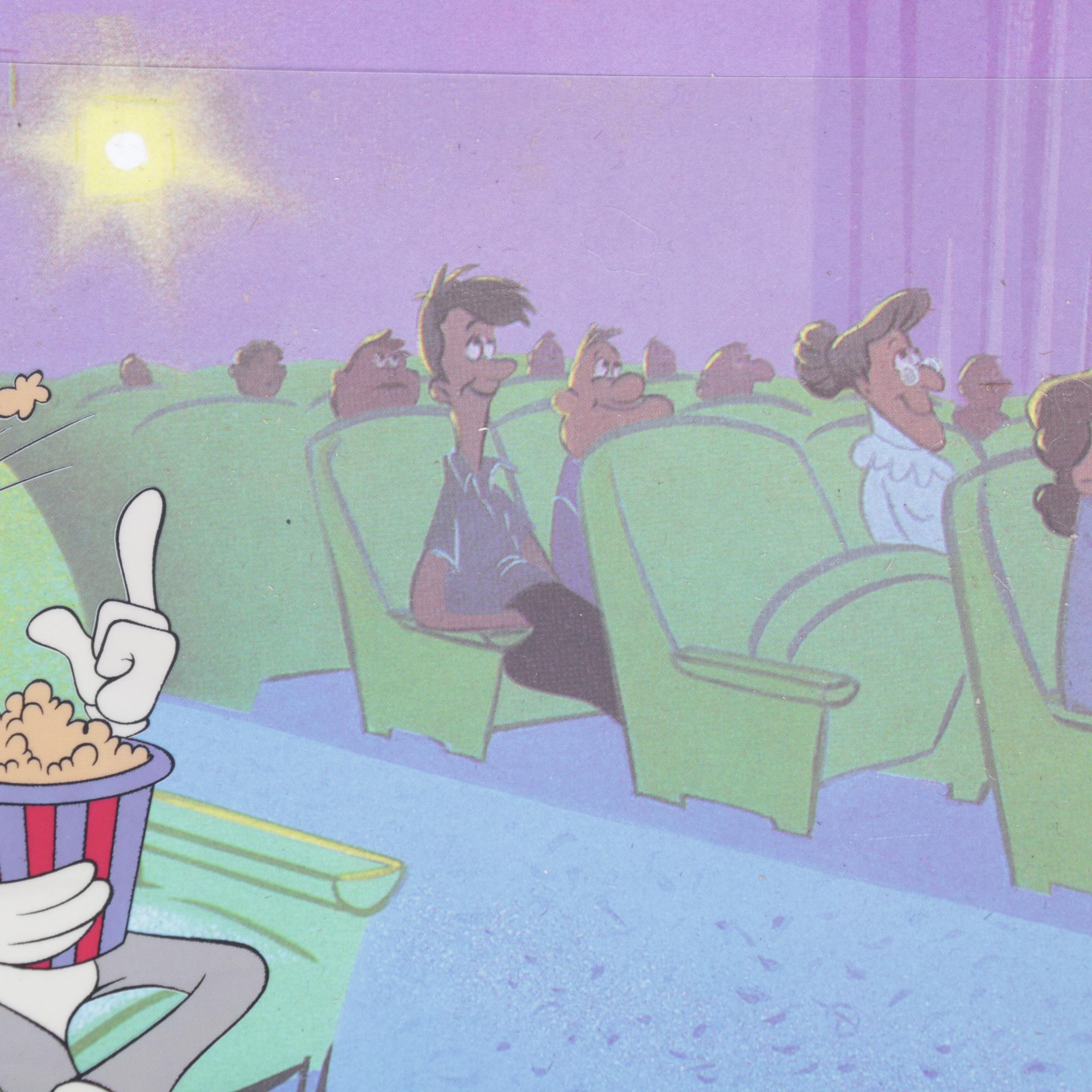 Walt Disney and Warner Brothers Offset Lithograph Animation Cels With Background