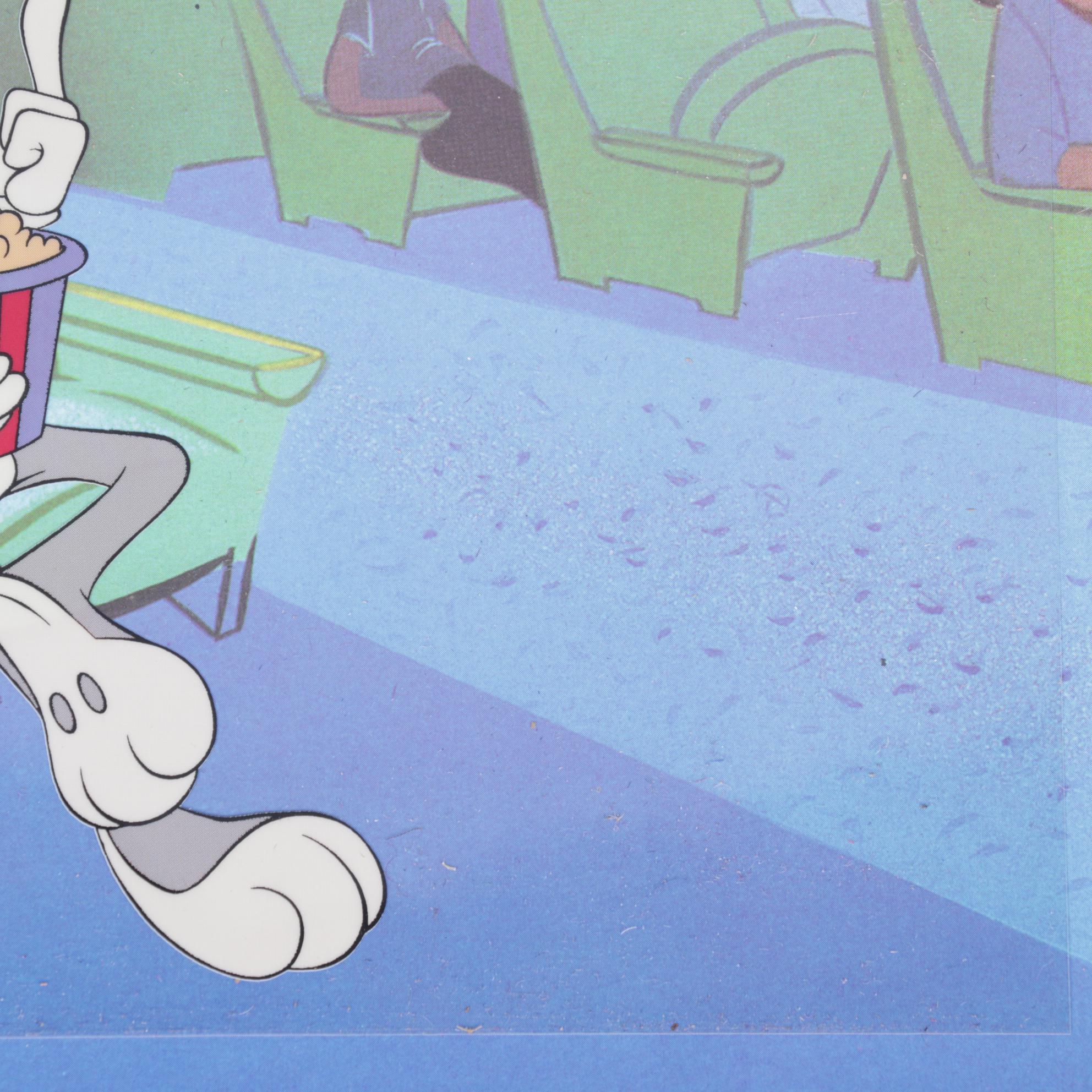 Walt Disney and Warner Brothers Offset Lithograph Animation Cels With Background