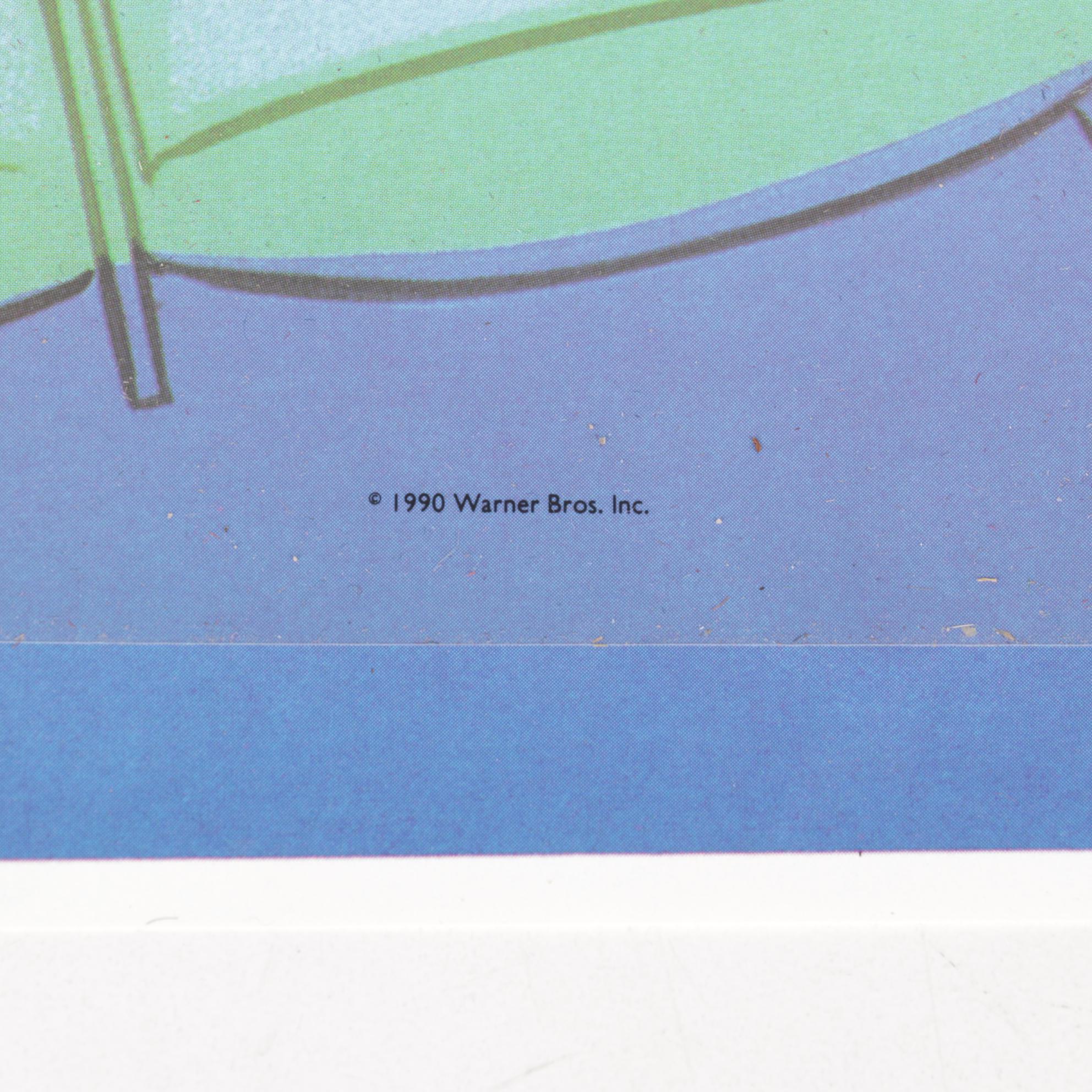 Walt Disney and Warner Brothers Offset Lithograph Animation Cels With Background