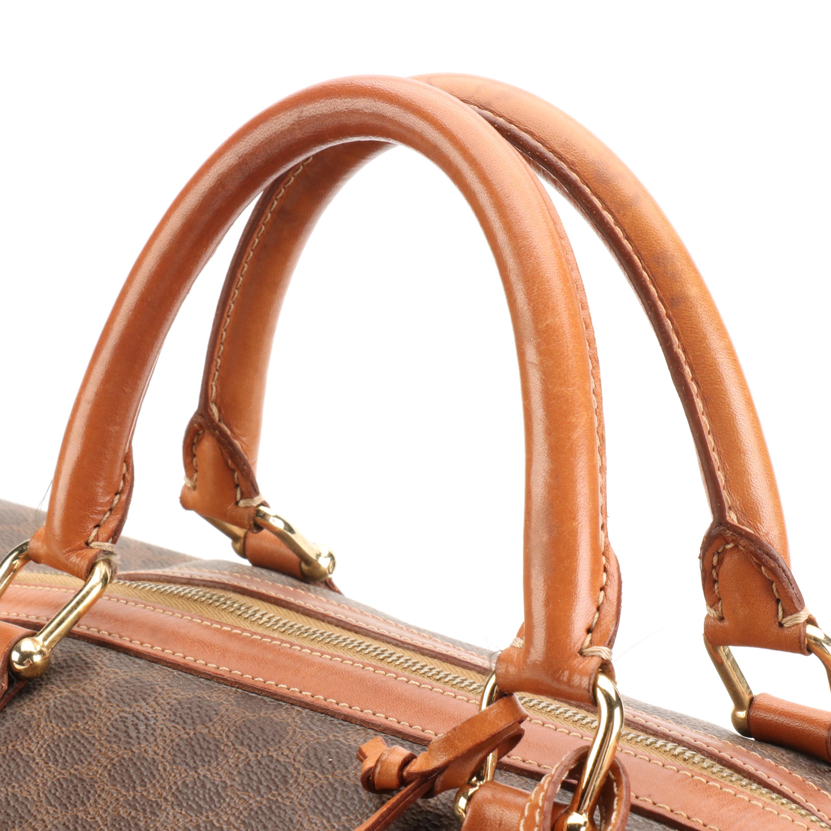 Celine Duffle Bag in Macadam Coated Canvas and Leather