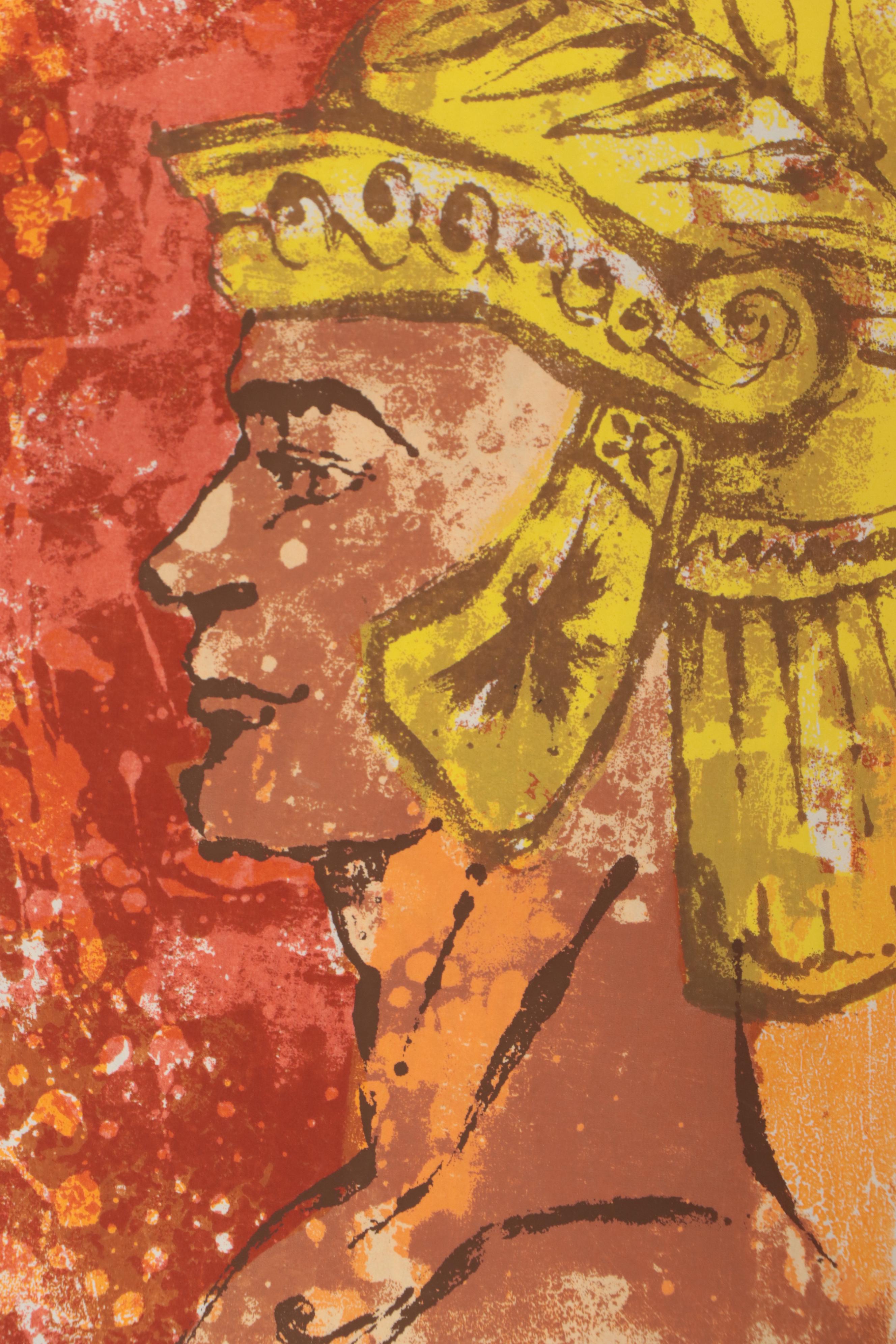 Herbert Heath Zwonechek Serigraphs and Woodcut, Circa 1960