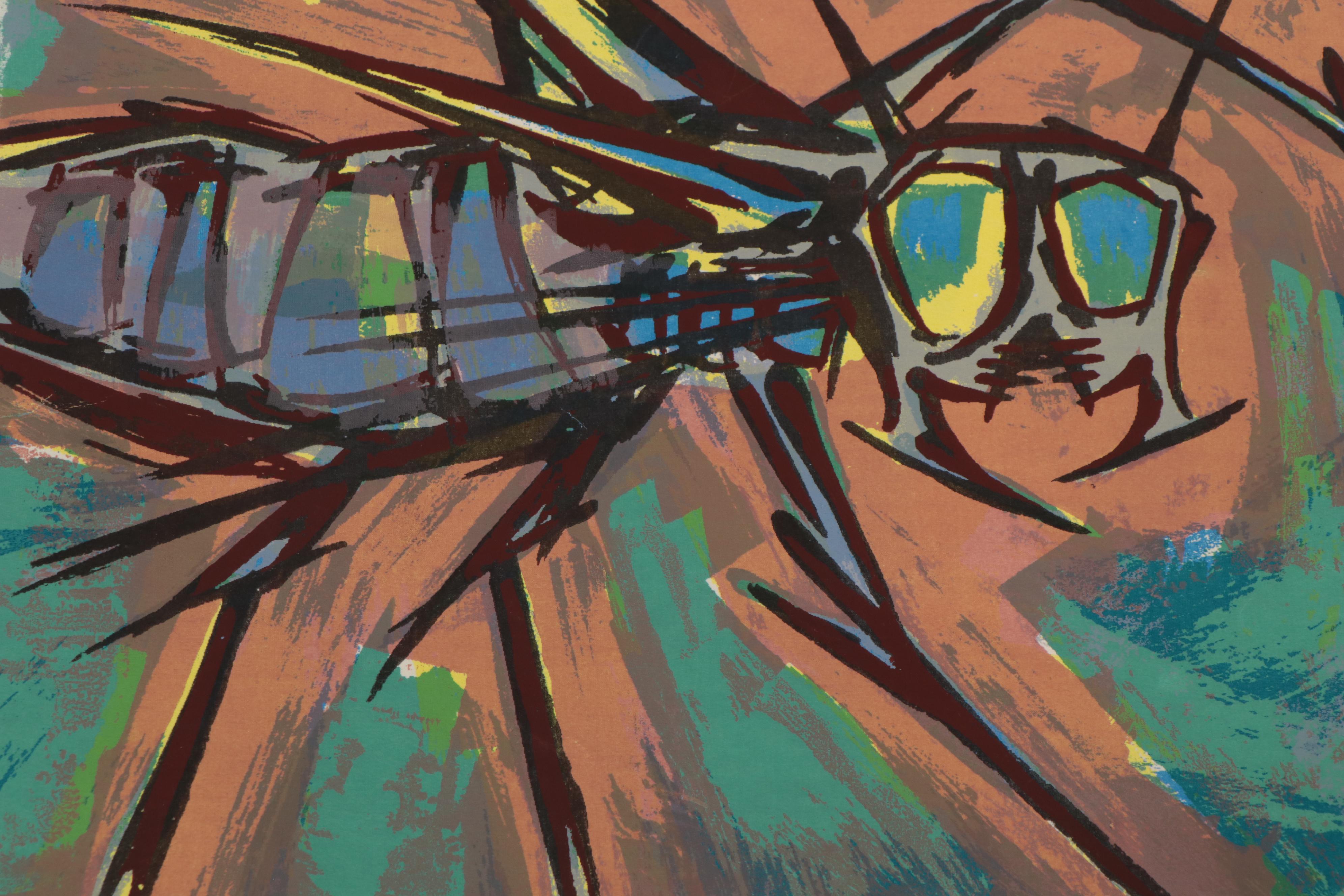 Herbert Heath Zwonechek Serigraphs and Woodcut, Circa 1960