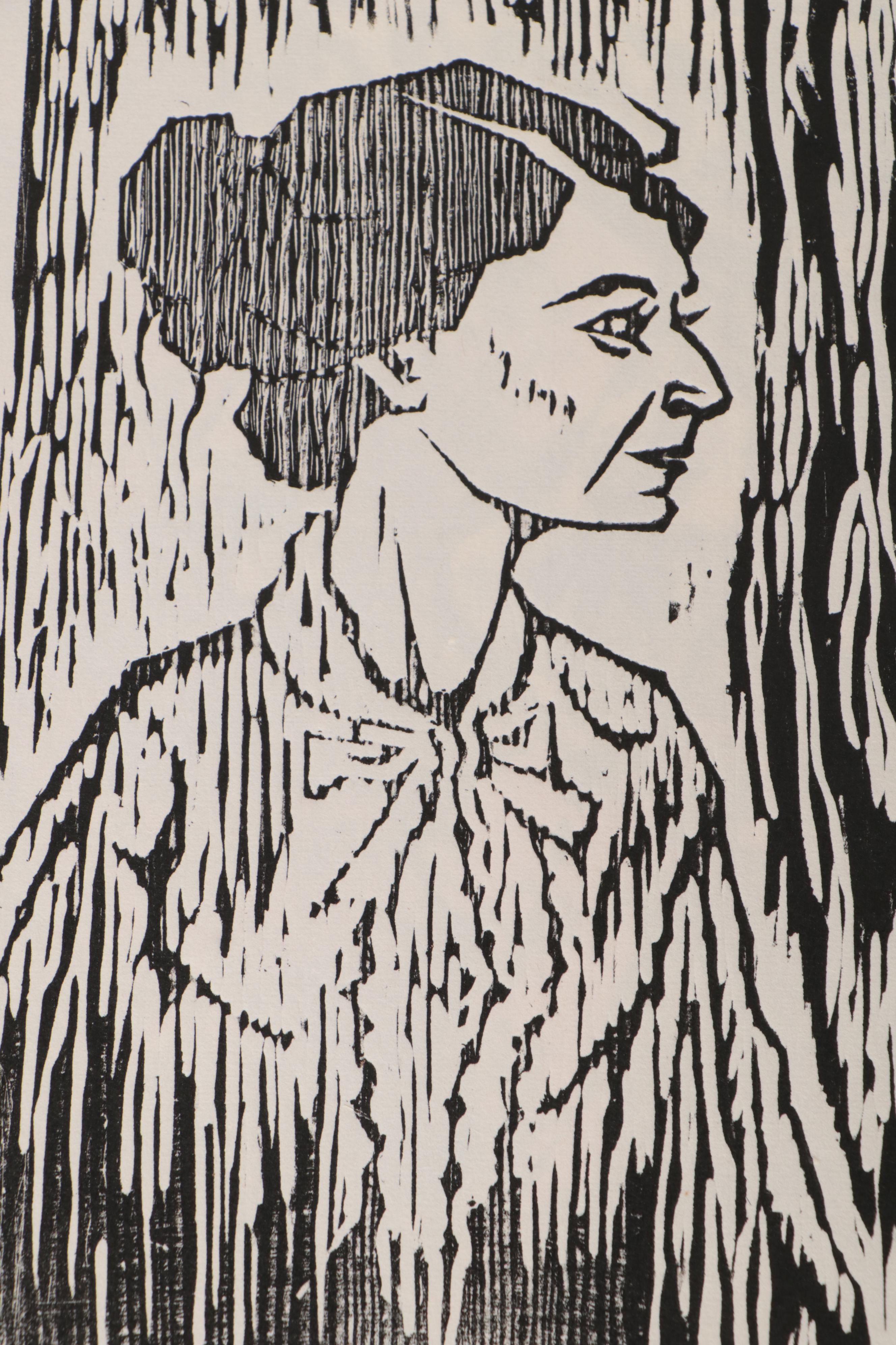 Herbert Heath Zwonechek Serigraphs and Woodcut, Circa 1960