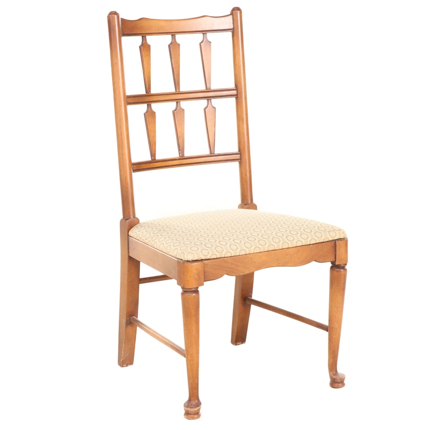 Drexel Colonial Style Arrow-Back Walnut Side Chair