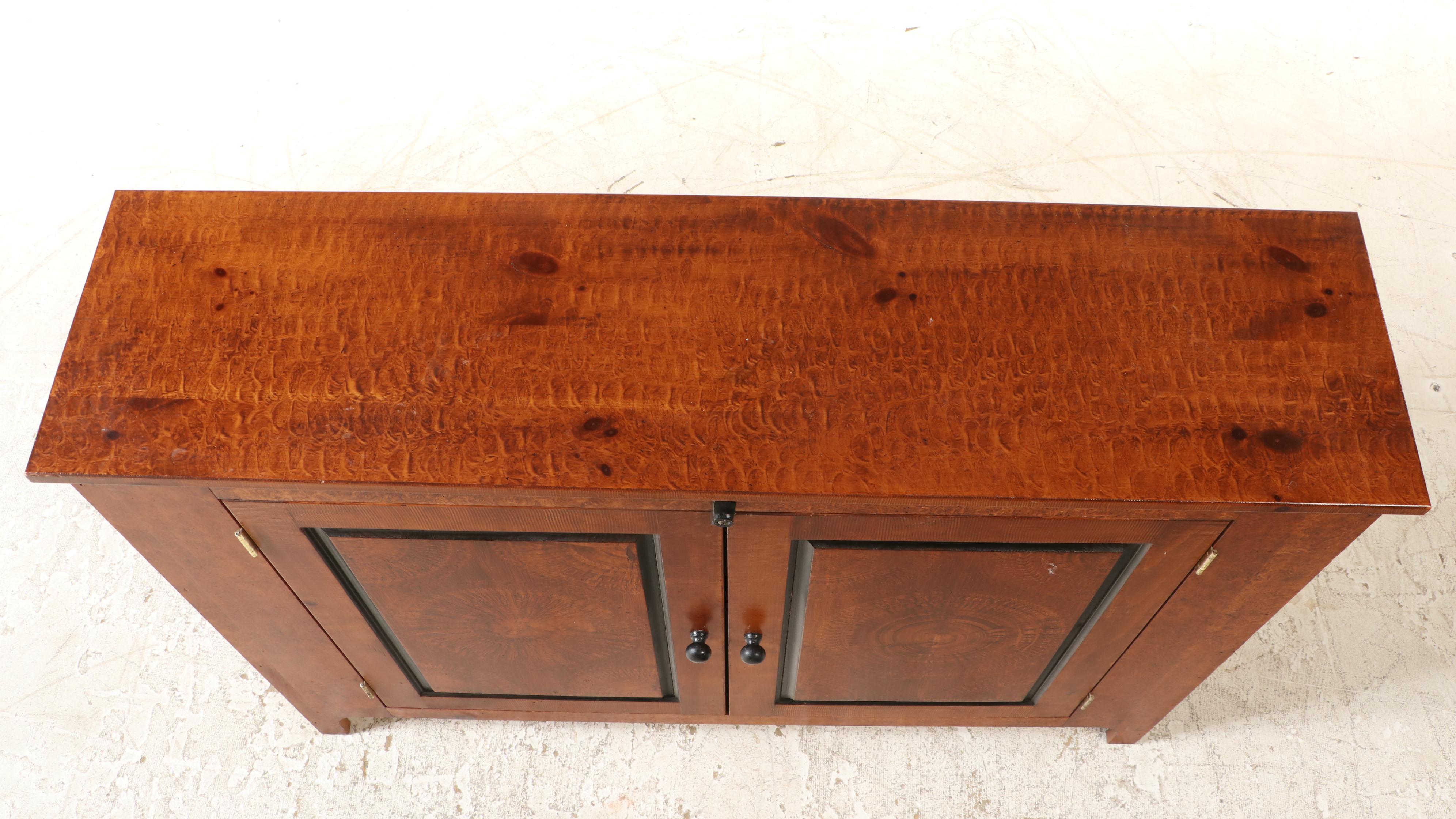 S.J. Bailey & Sons "Mastercraft" Primitive Style Paint-Decorated Pine Cupboard