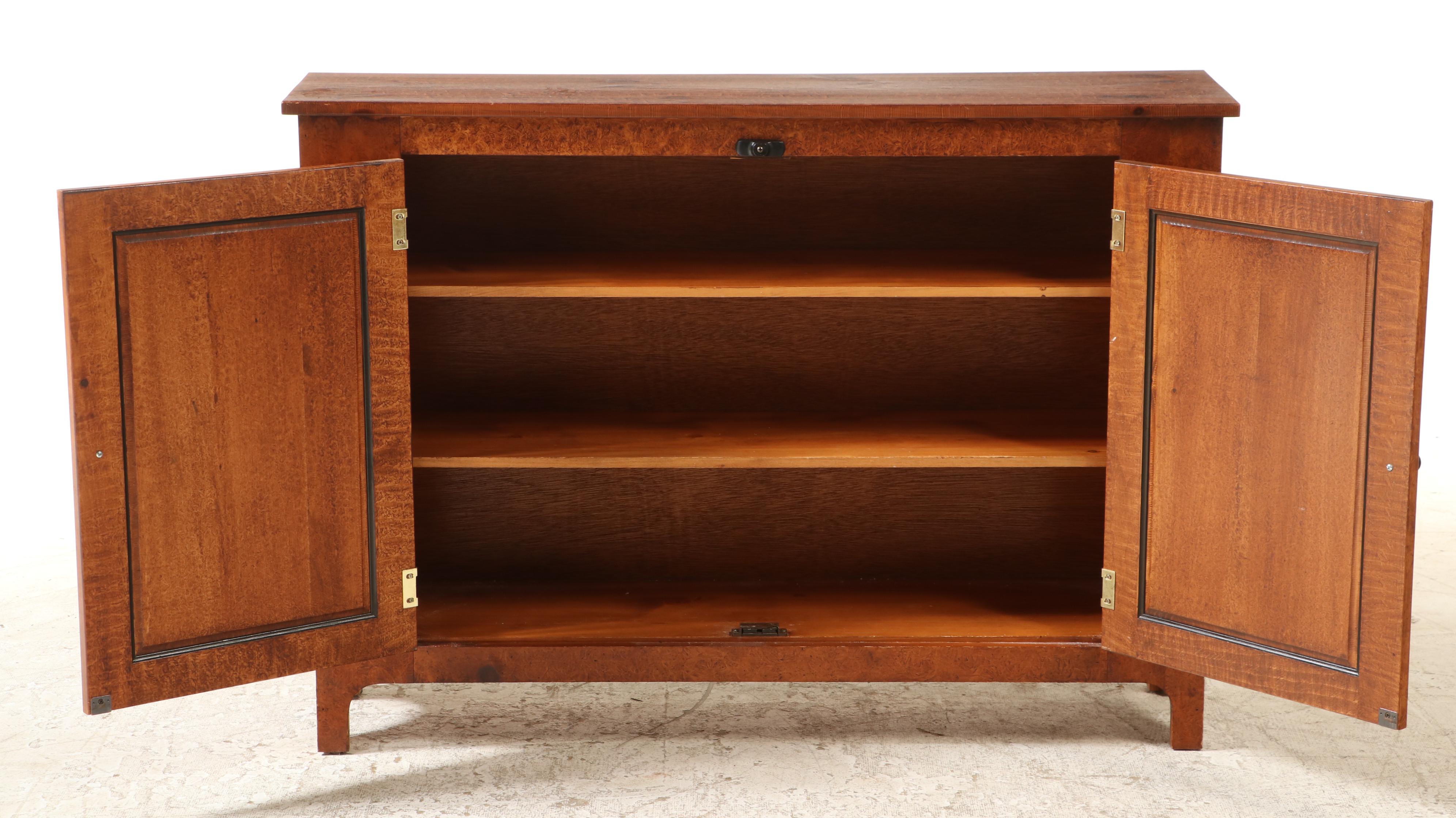 S.J. Bailey & Sons "Mastercraft" Primitive Style Paint-Decorated Pine Cupboard