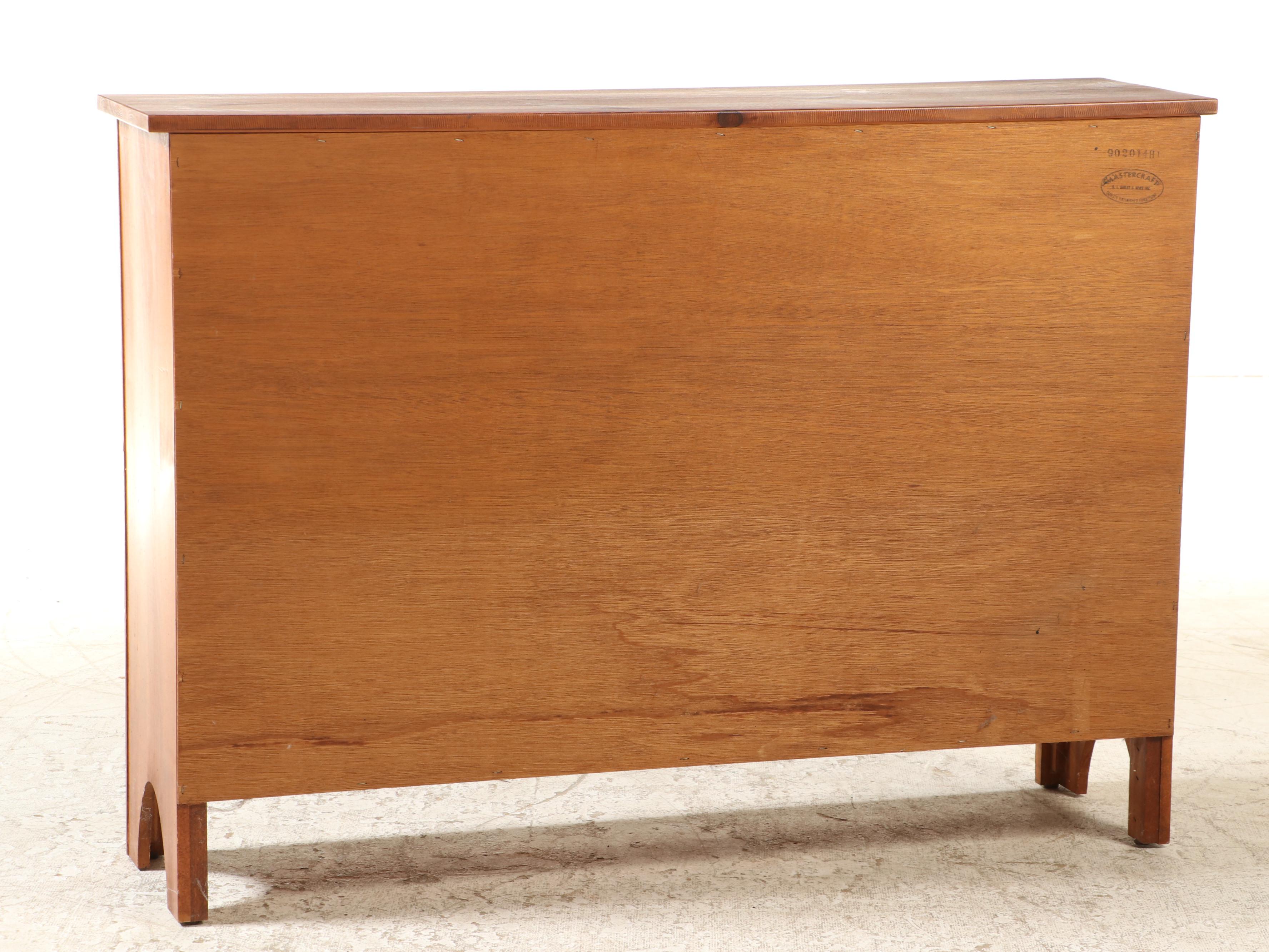 S.J. Bailey & Sons "Mastercraft" Primitive Style Paint-Decorated Pine Cupboard