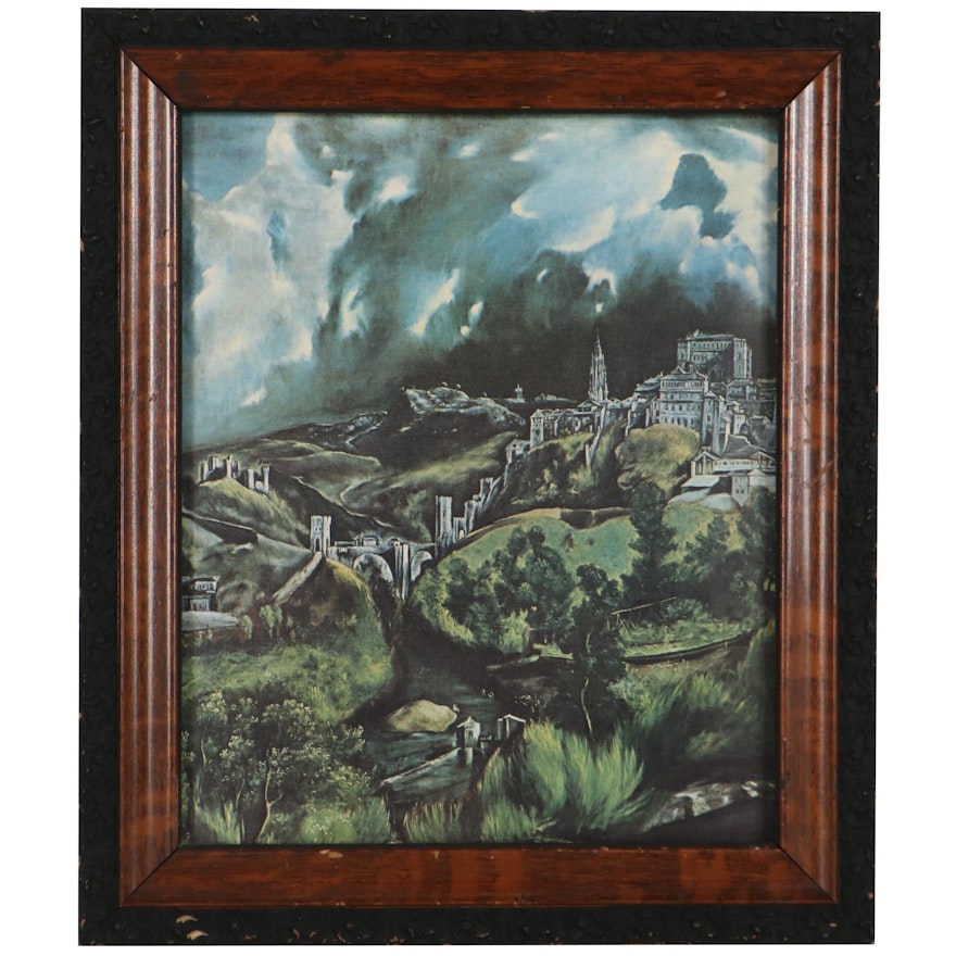 Offset Lithograph After El Greco "View of Toledo," Late 20th Century