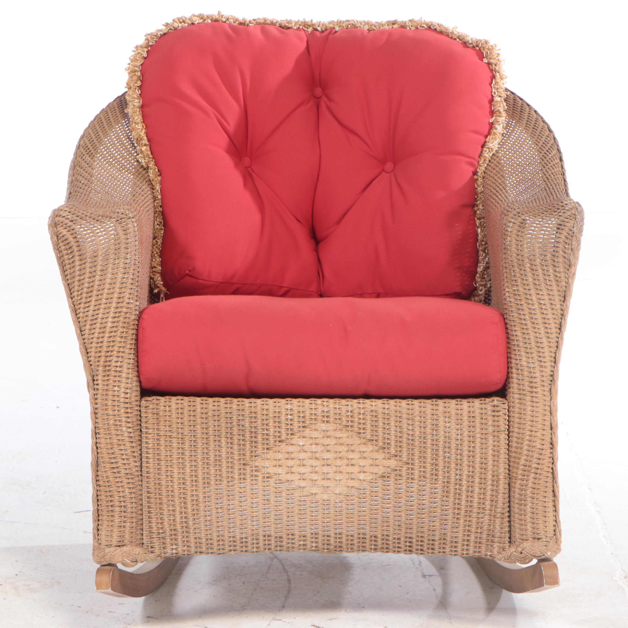 Lloyd/Flanders "Lloyd Loom" All Weather Wicker and Aluminum Rocker