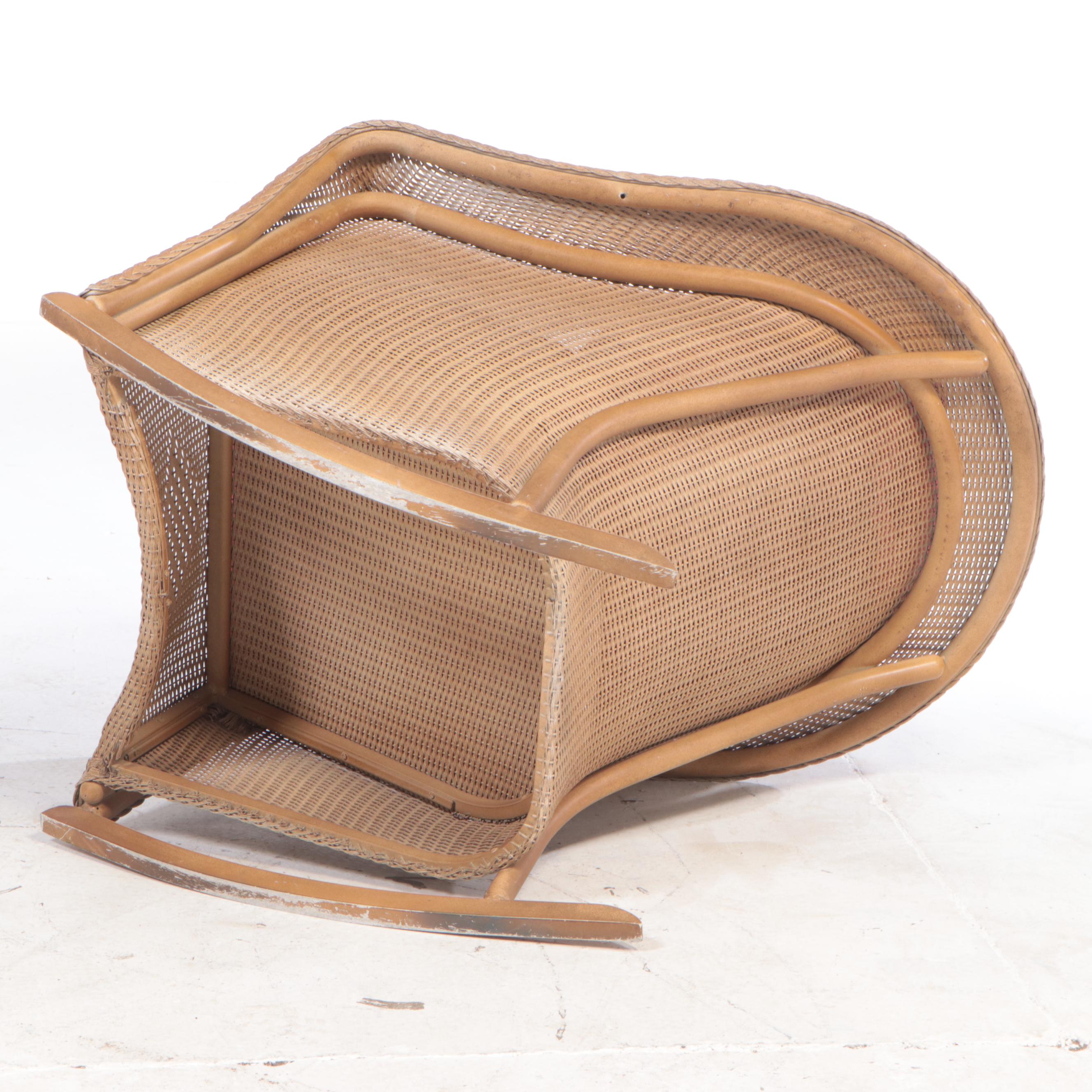 Lloyd/Flanders "Lloyd Loom" All Weather Wicker and Aluminum Rocker