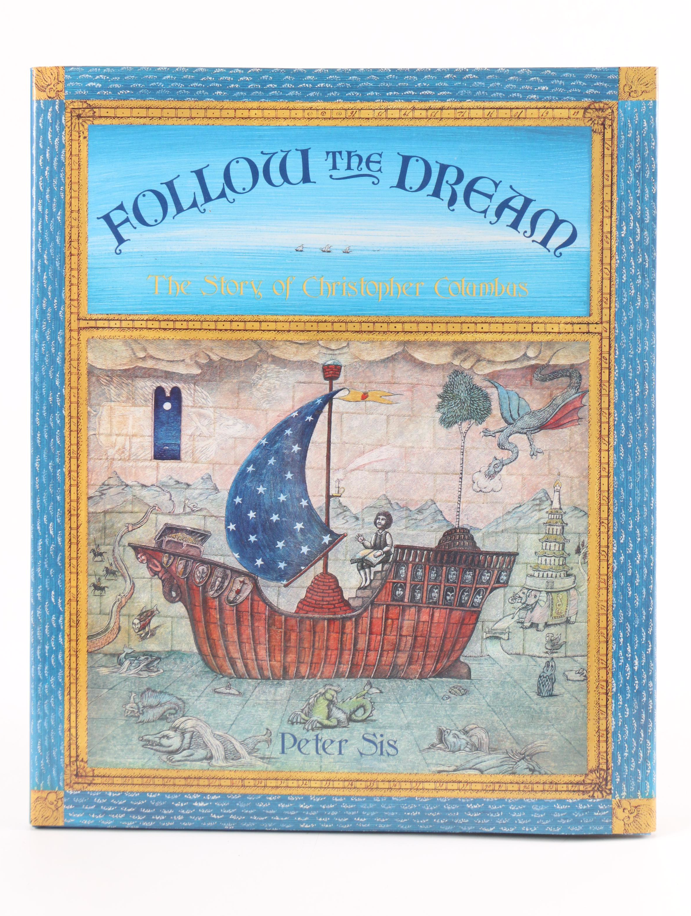 First Edition "Follow the Dream" by Peter Sis and More Children's Books