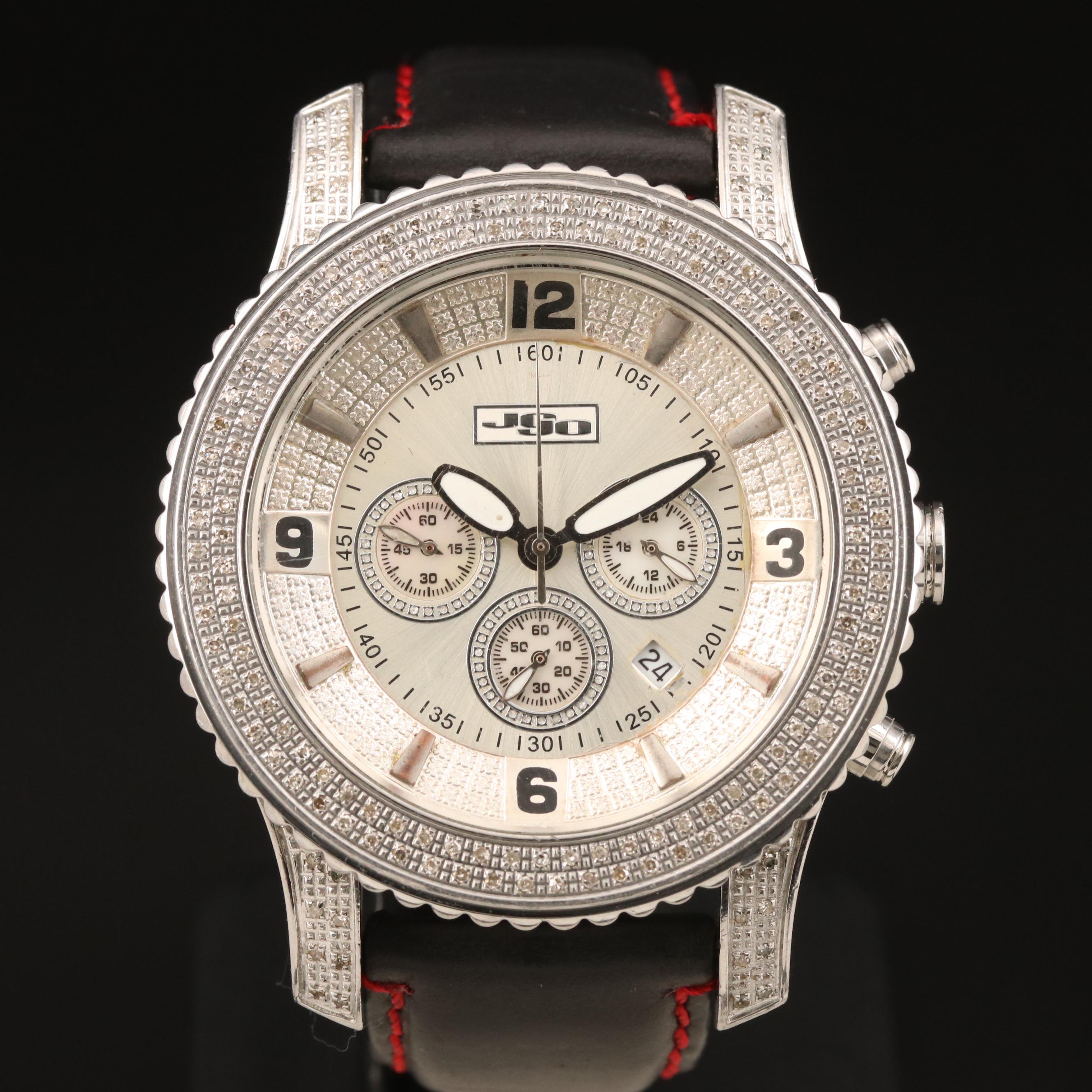 Stainless Steel JoJo Diamond Chronograph Watch