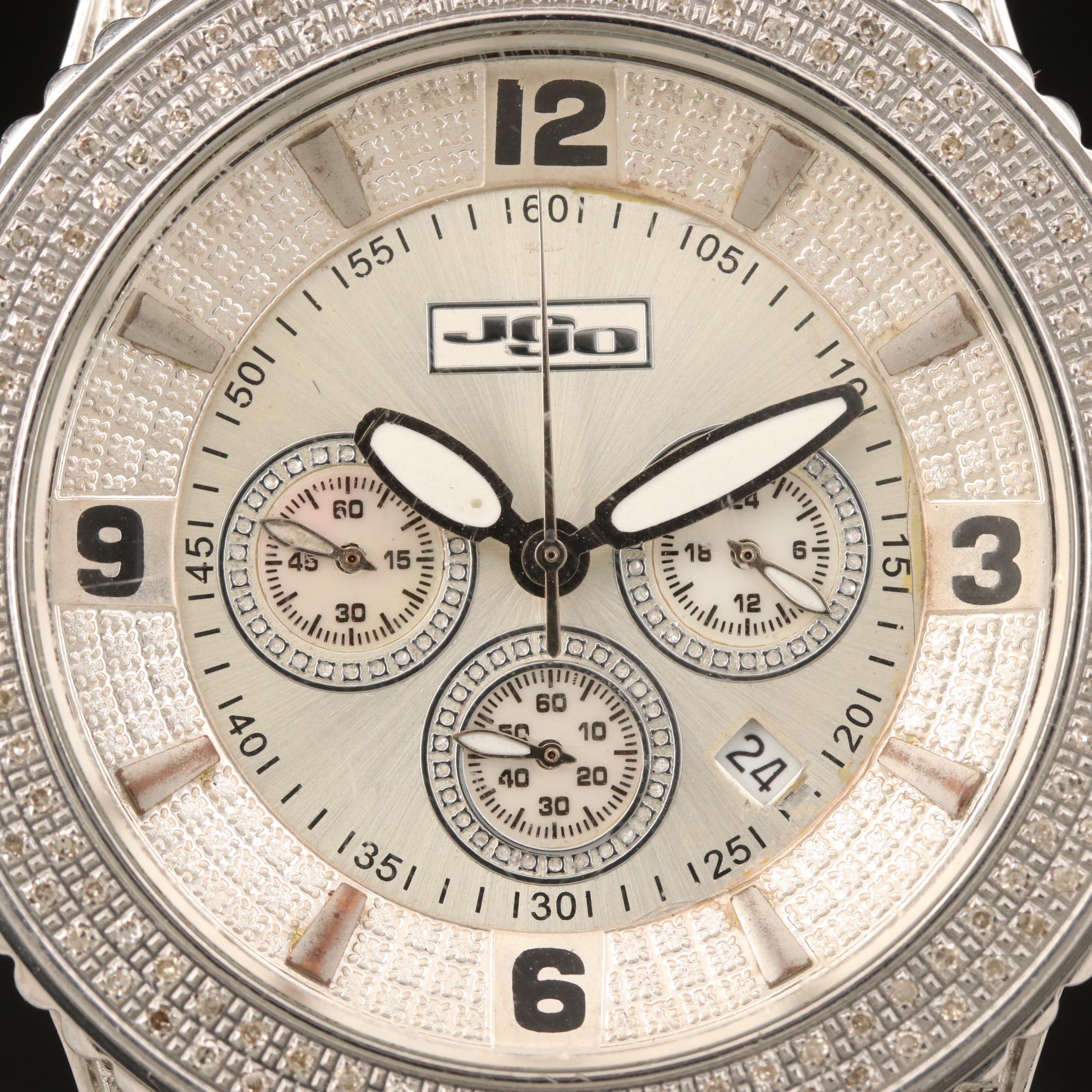 Stainless Steel JoJo Diamond Chronograph Watch