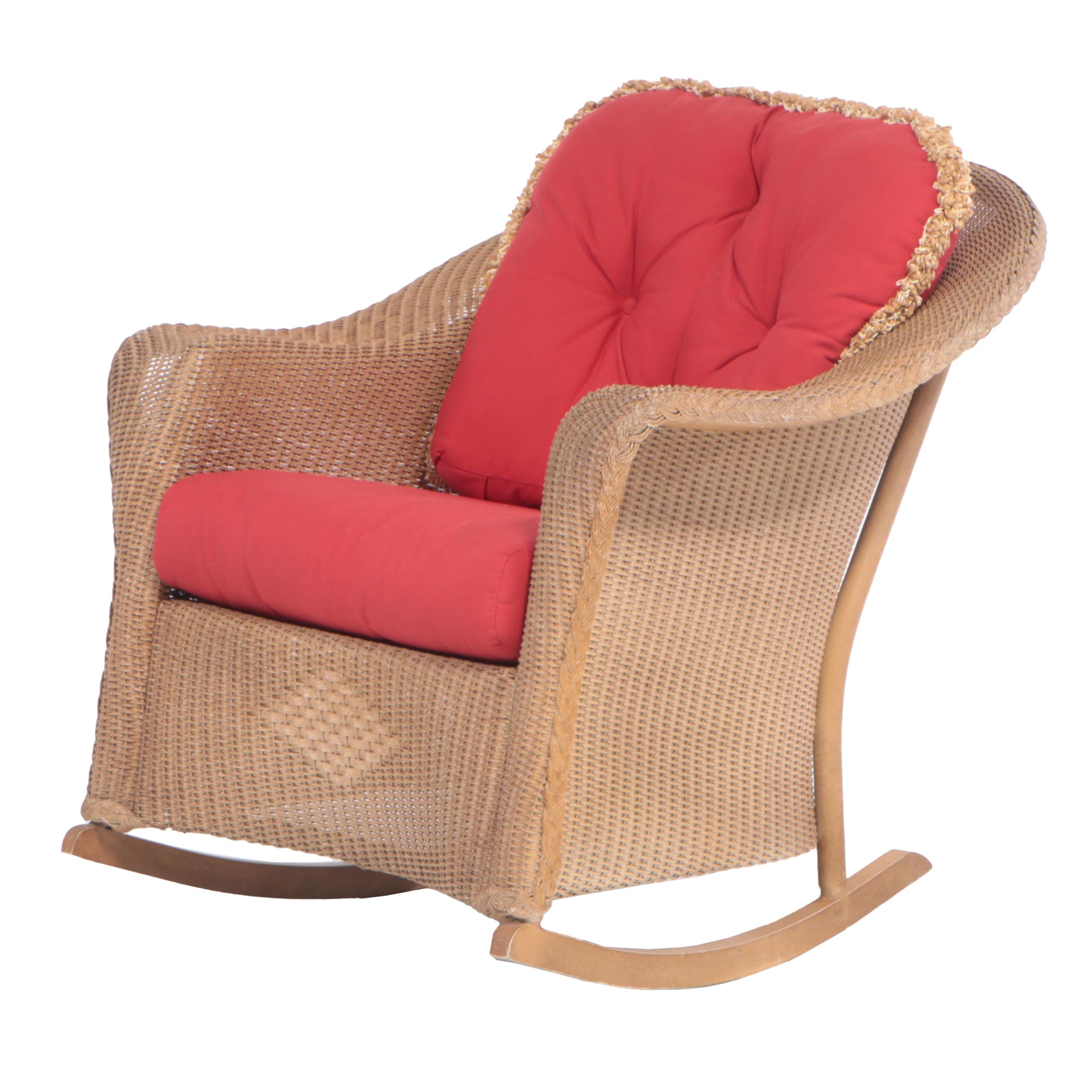 Lloyd/Flanders "Lloyd Loom" All Weather Wicker and Aluminum Rocker