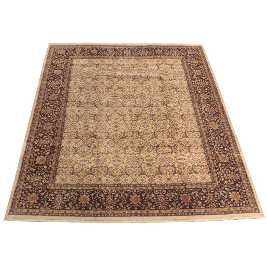 9'10 x 13'6 Hand-Knotted Indian Mahal Room Sized Rug