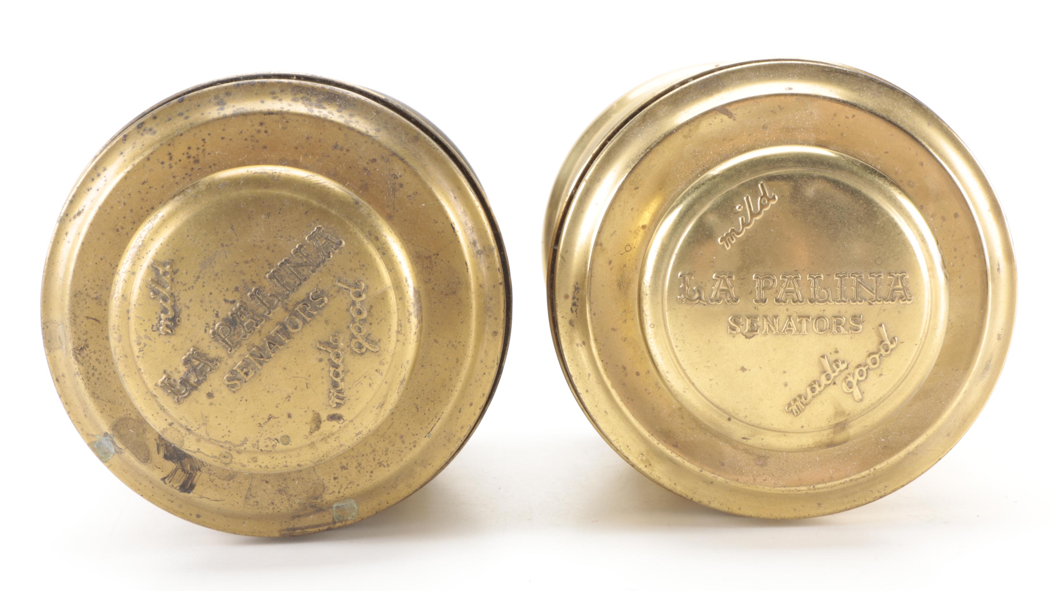 La Palina Senators Cigar Tins Including Factory 513 Stamp