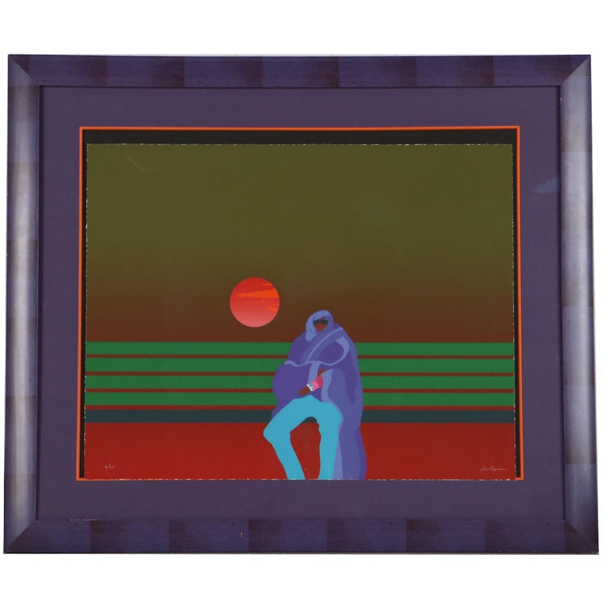 John Nieto Serigraph "Taos Man," 1983