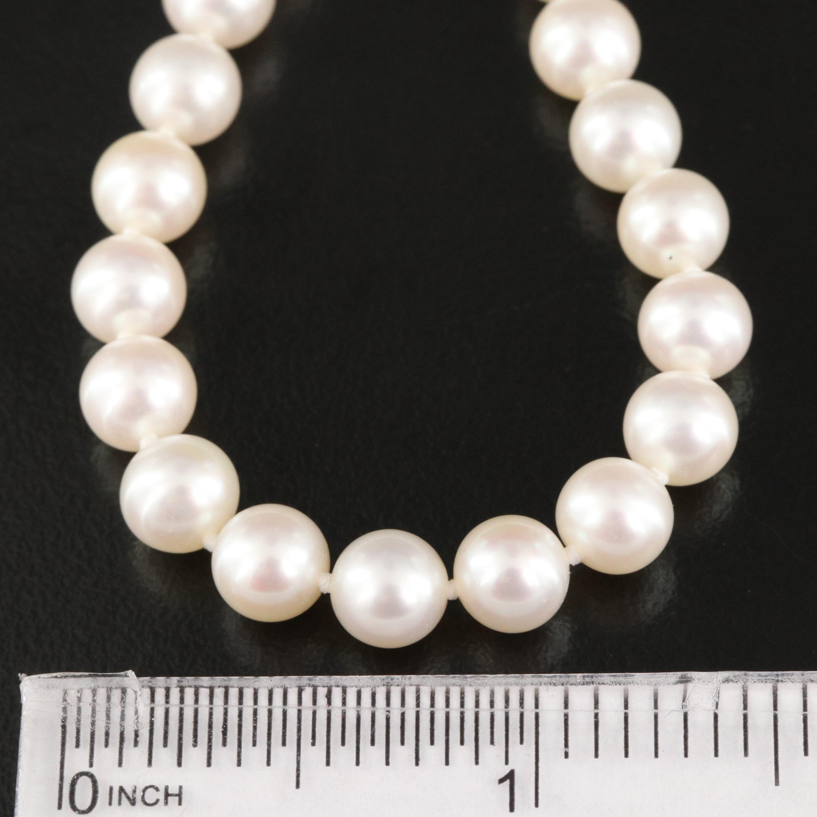 Blue Lagoon for Sea Magic by Mikimoto USA Pearl Necklace with Sterling Clasp