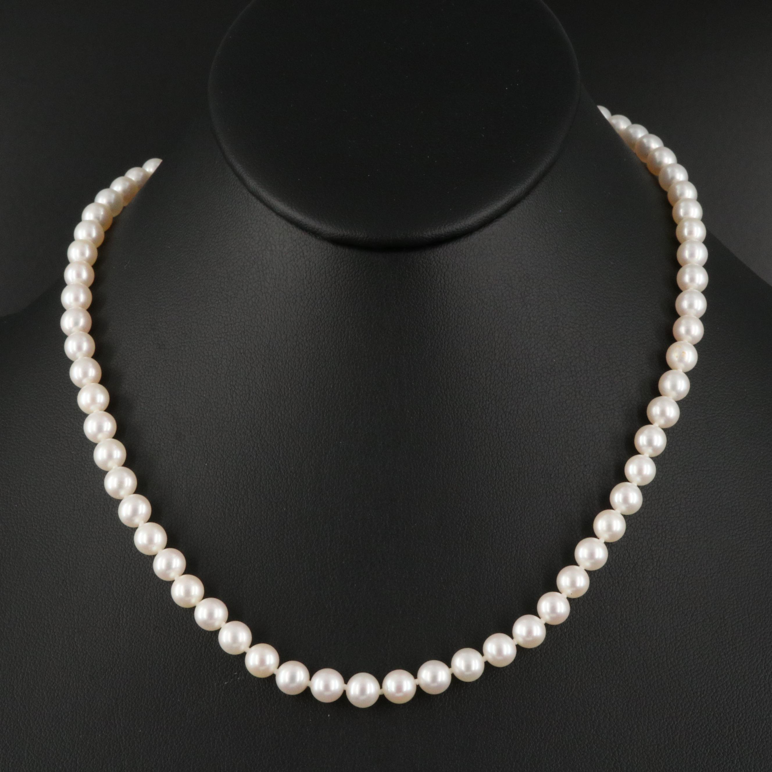 Blue Lagoon for Sea Magic by Mikimoto USA Pearl Necklace with Sterling Clasp