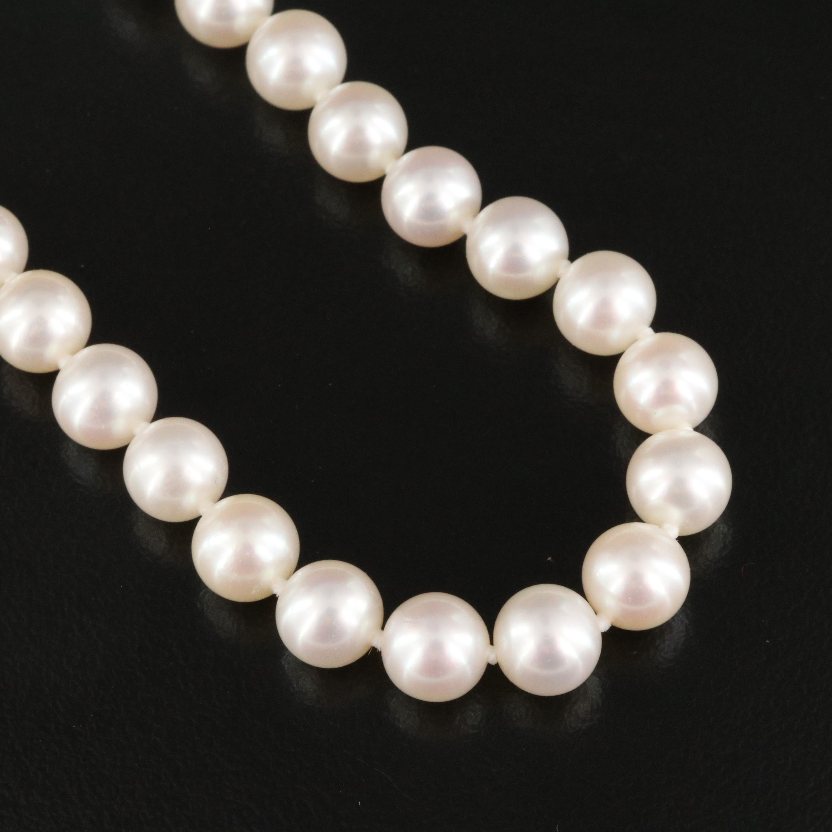 Blue Lagoon for Sea Magic by Mikimoto USA Pearl Necklace with Sterling Clasp