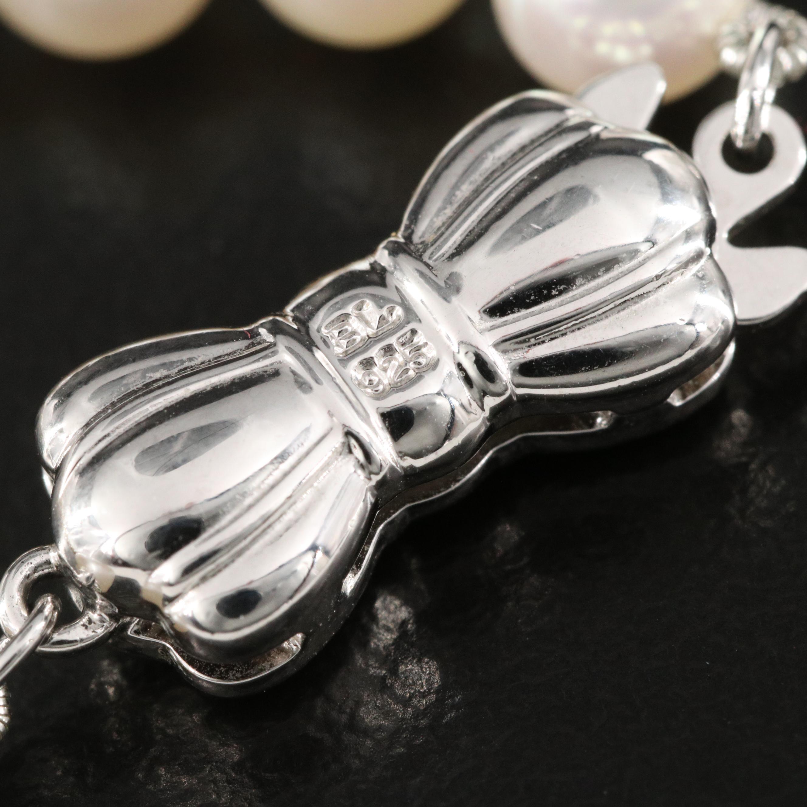 Blue Lagoon for Sea Magic by Mikimoto USA Pearl Necklace with Sterling Clasp