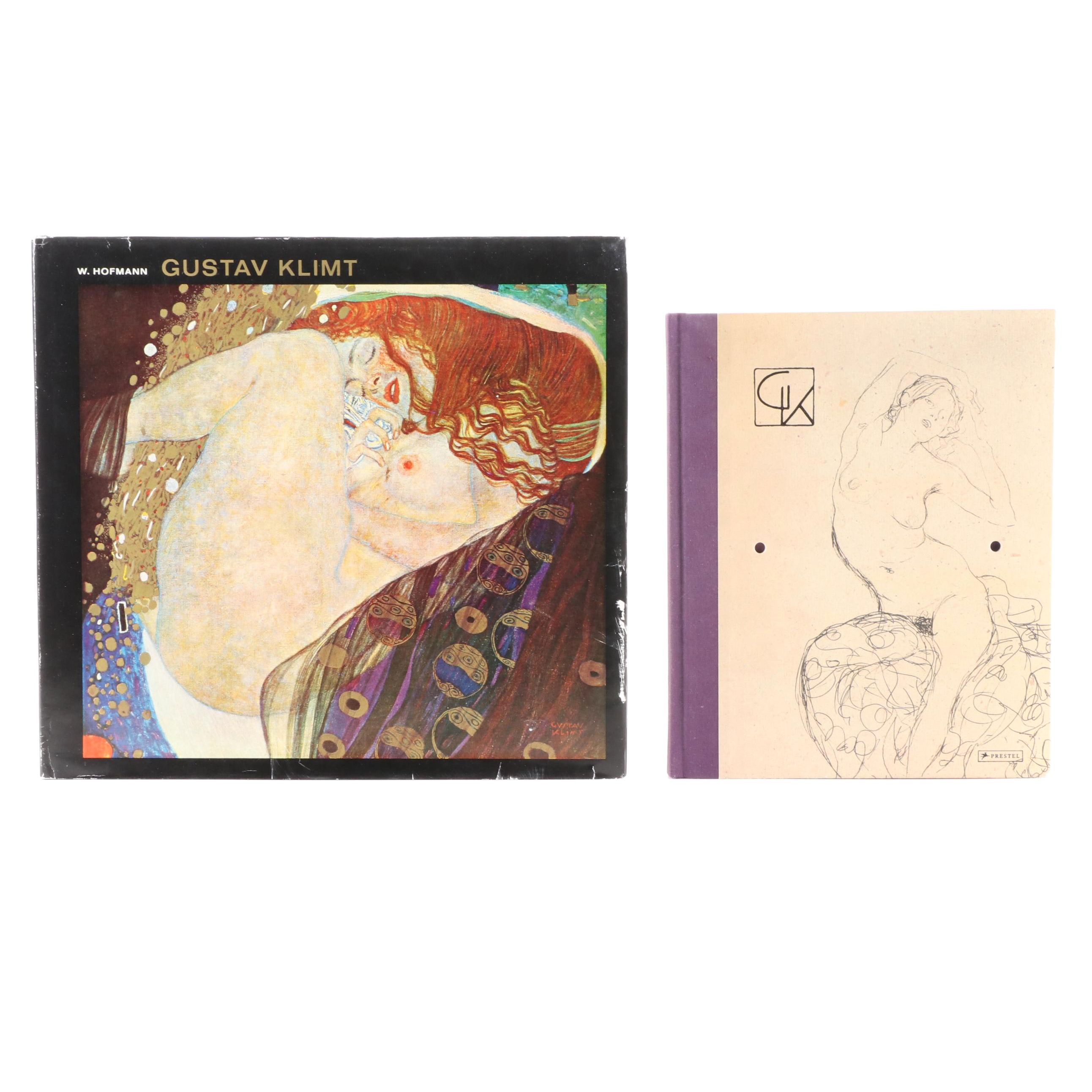 "Gustav Klimt" by Werner Hofmann and "Erotic Sketches" by Gustav Klimt