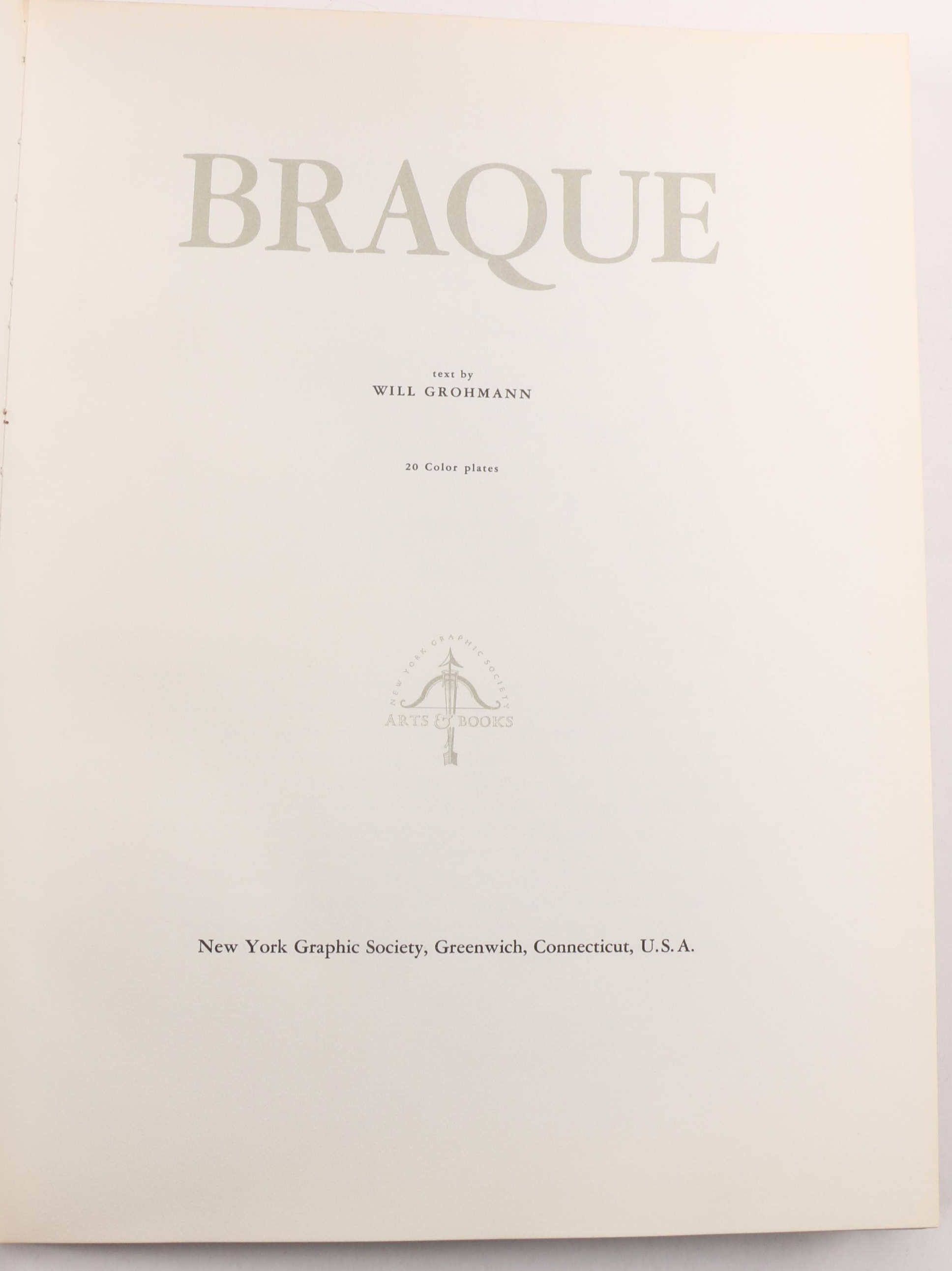 Limited Edition "Braque" by Will Grohmann, 1972
