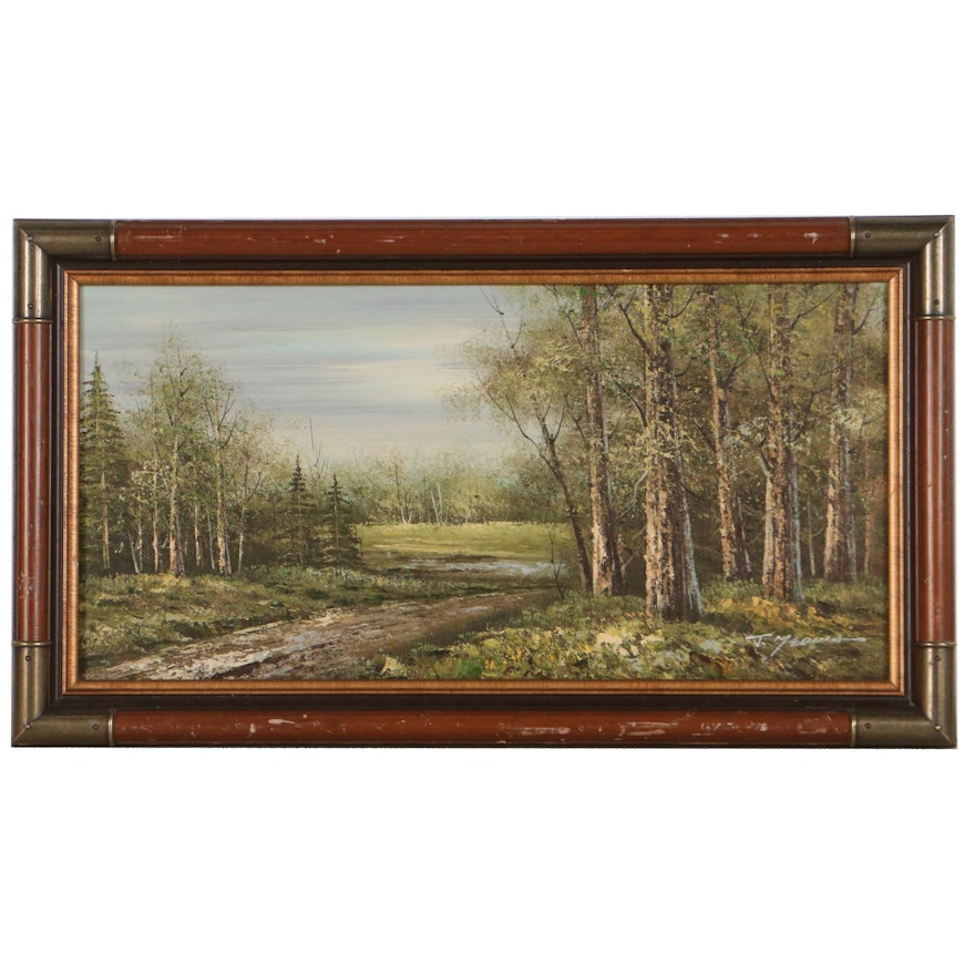 Wooded Landscape Oil Painting