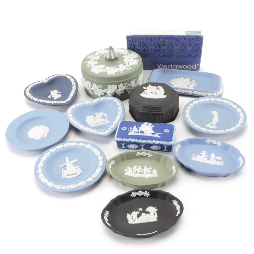 Wedgwood Jasperware Stoneware Trinket Dishes and Boxes