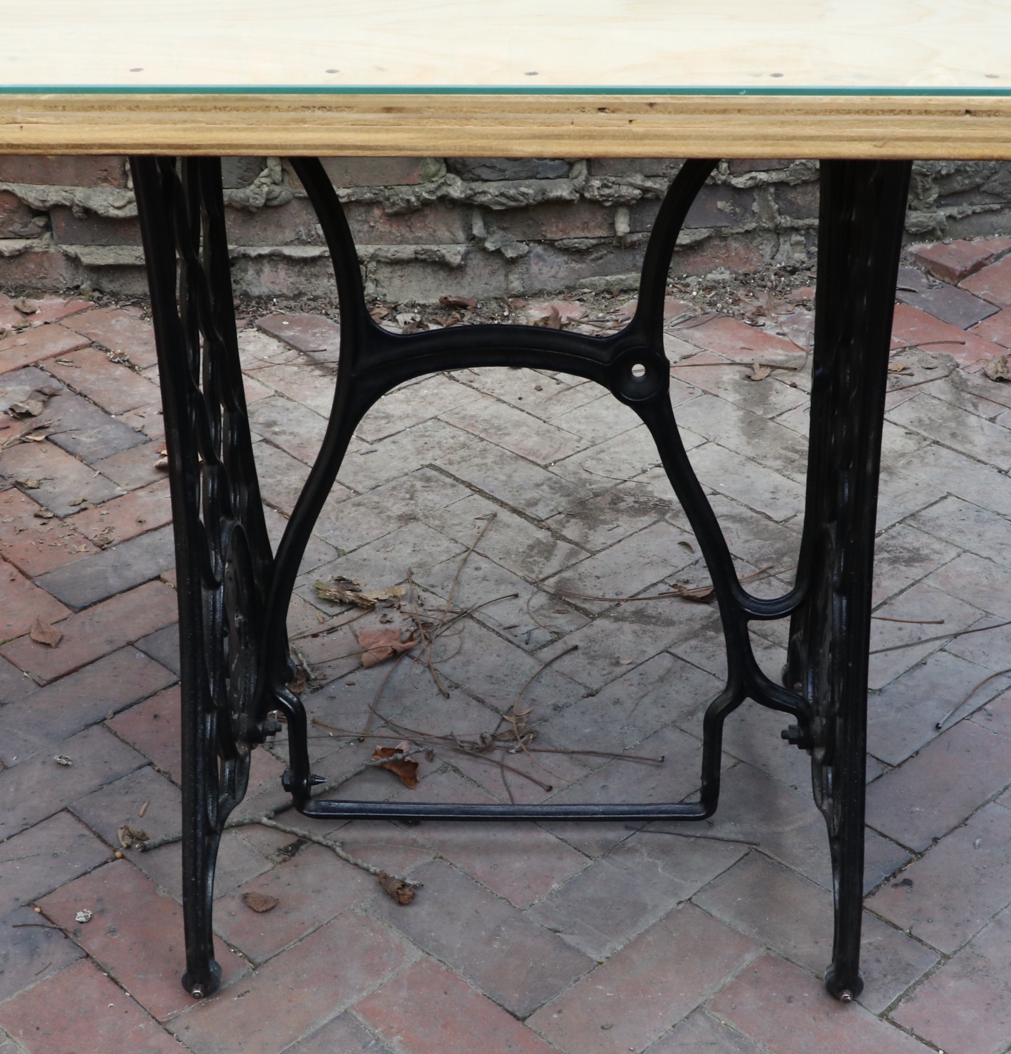 Repurposed Cast Iron Singer Sewing Base Table and Bistro Dining Chairs