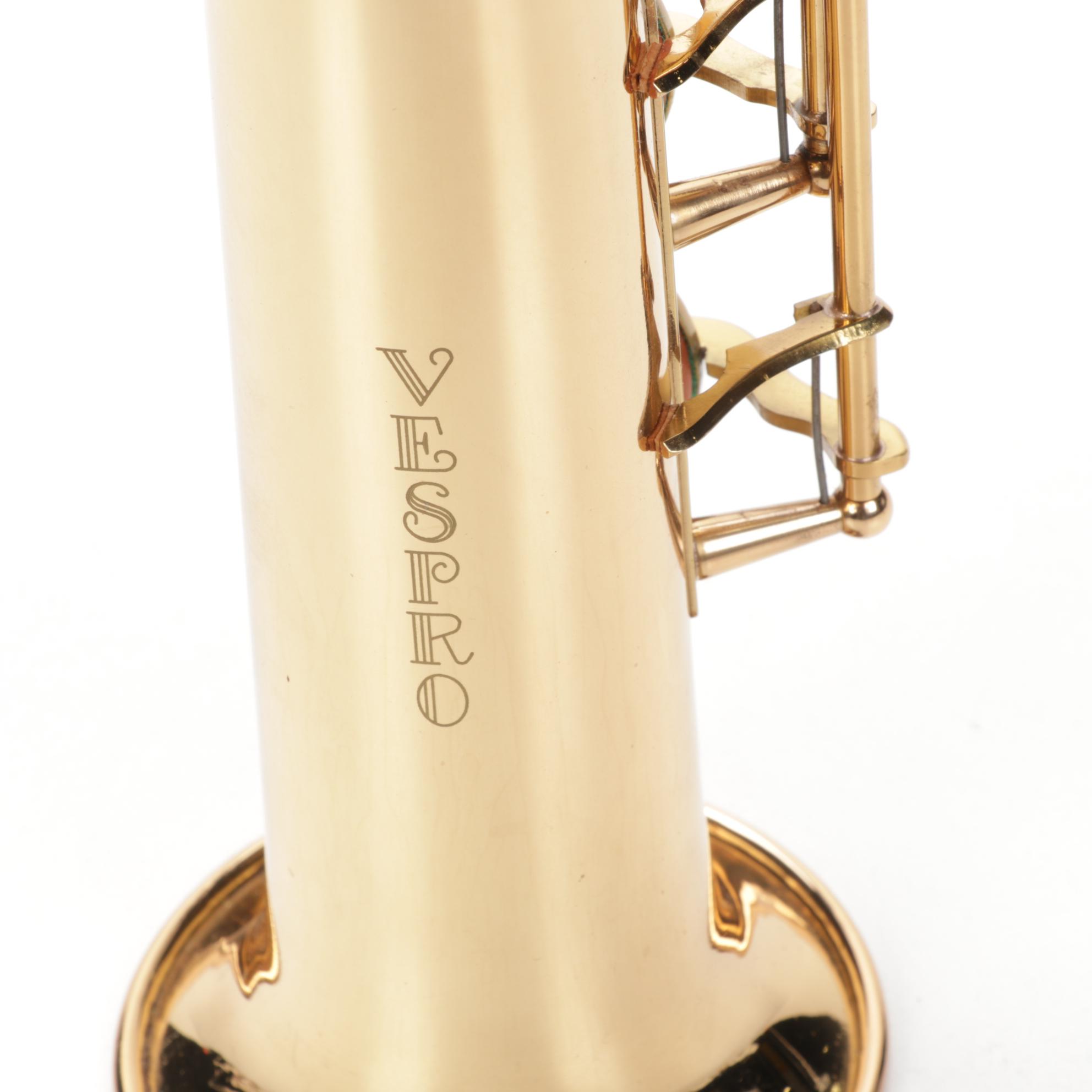 Vespro Brass Soprano Saxophone and Accessories