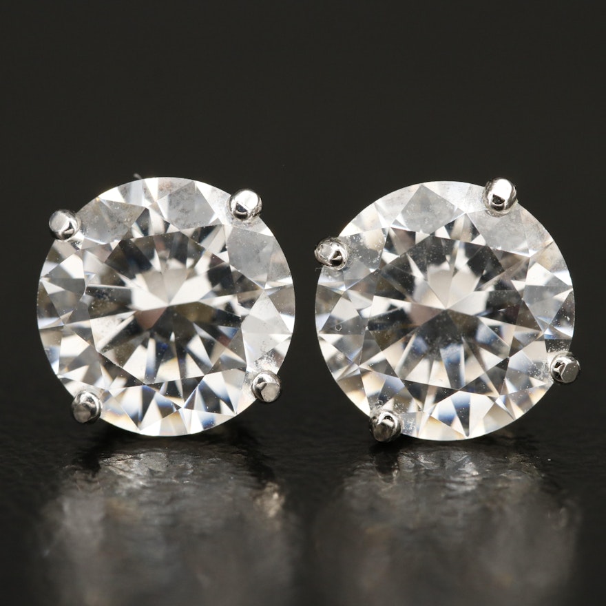 Sterling Cubic Zirconia Stud Earrings