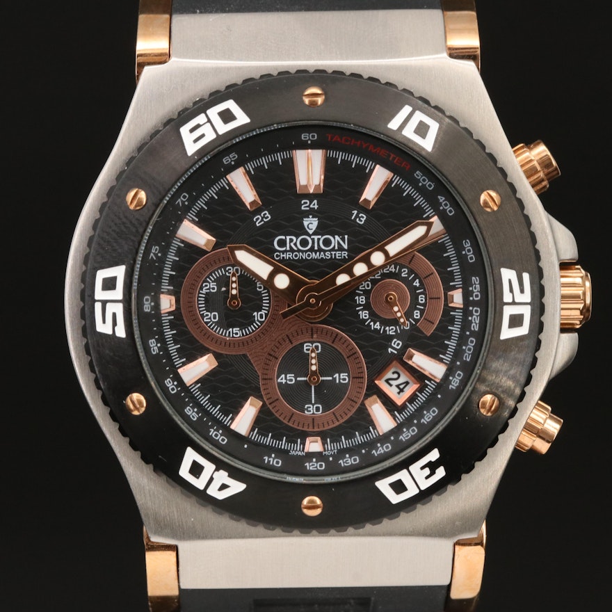 Croton Chronomaster Stainless Steel Wristwatch