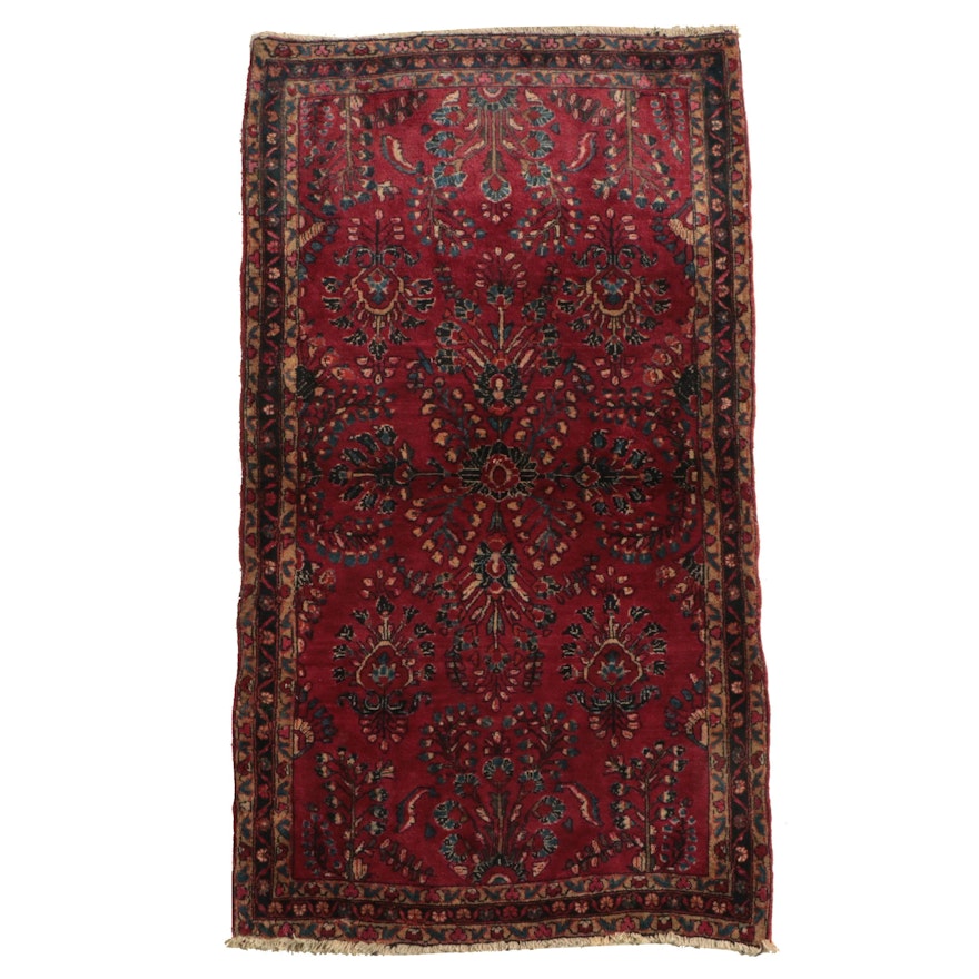 2'7 X 4'11 Hand Knotted Persian Sarouk Accent Rug