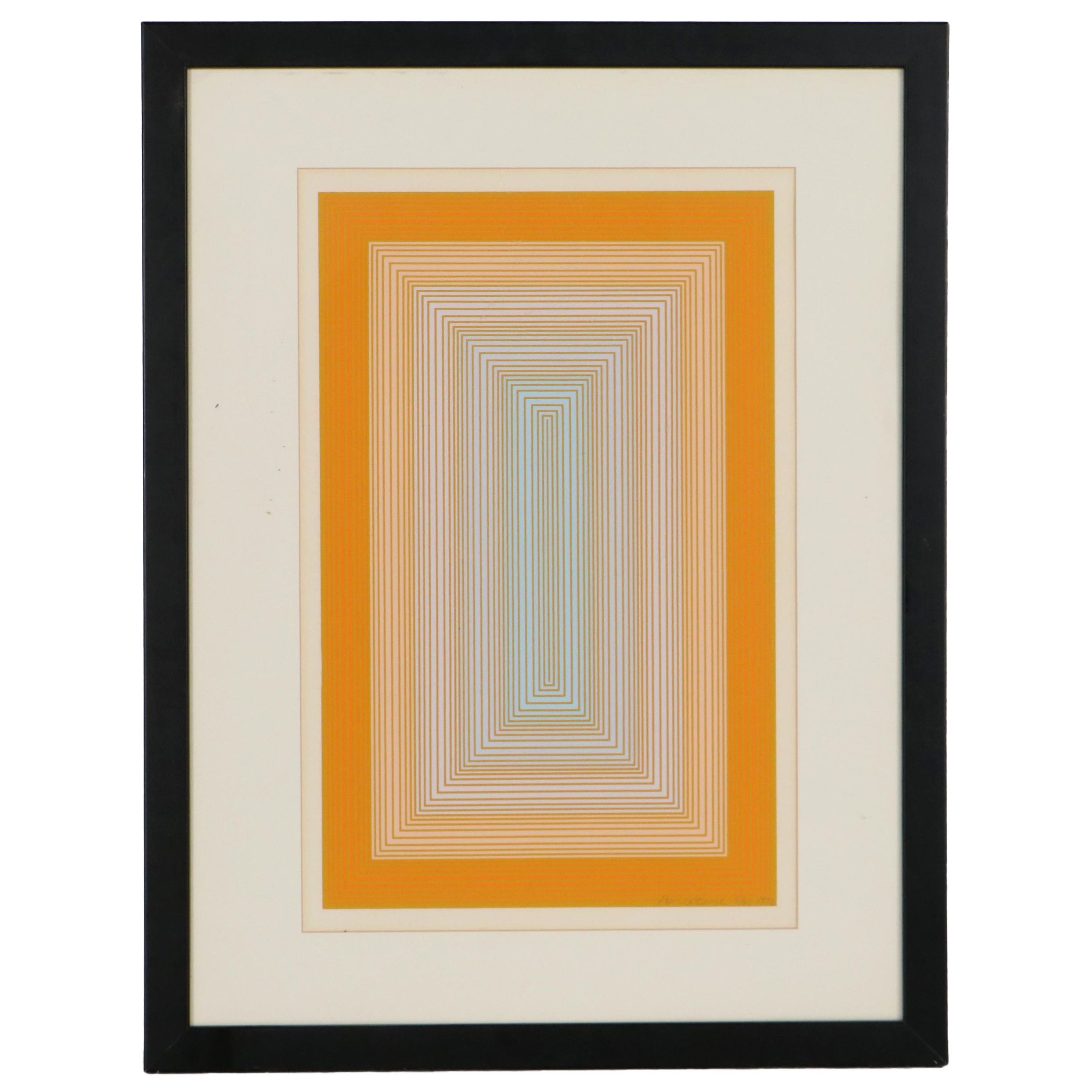 Richard Anuszkiewicz Op Art Serigraph, 1972