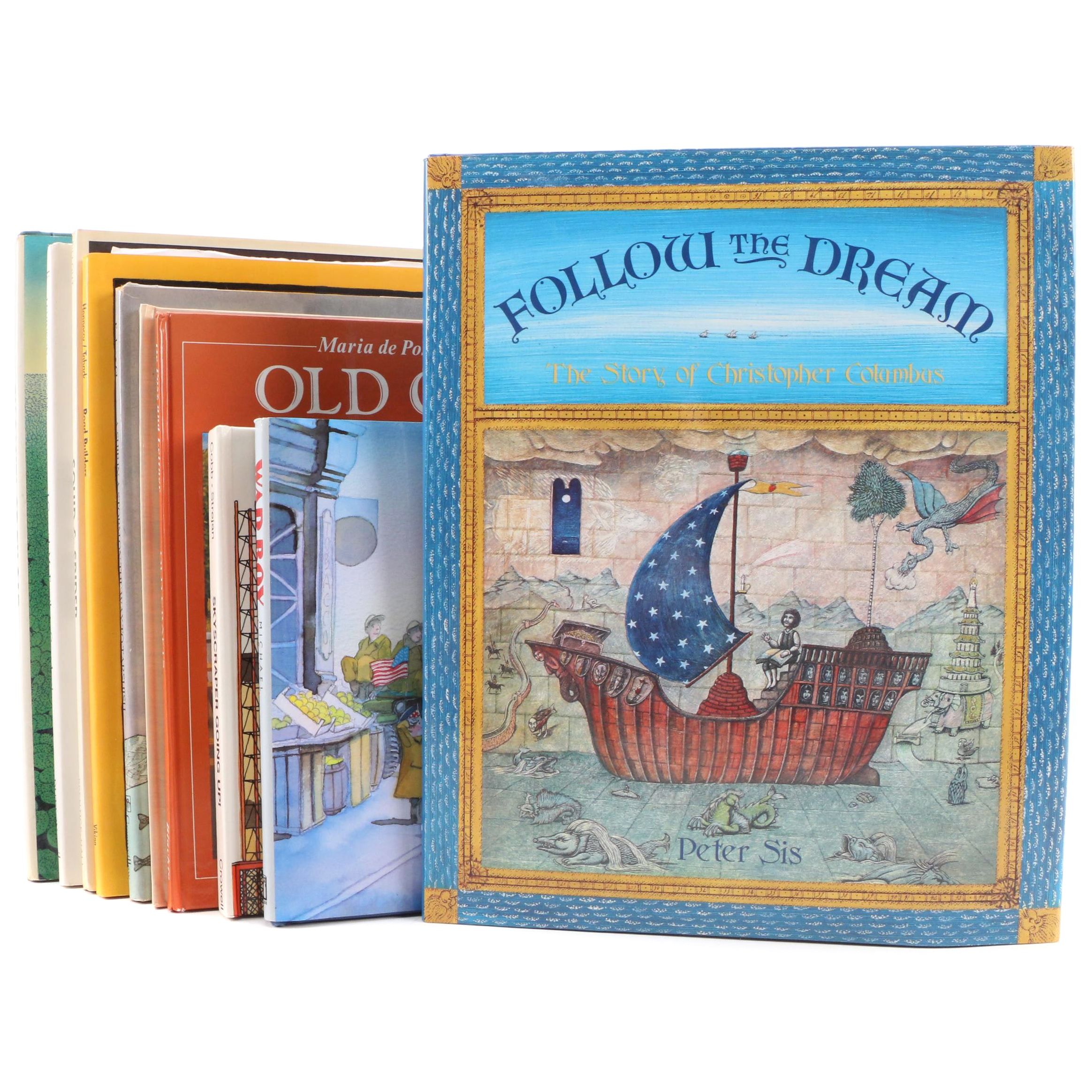 First Edition "Follow the Dream" by Peter Sis and More Children's Books