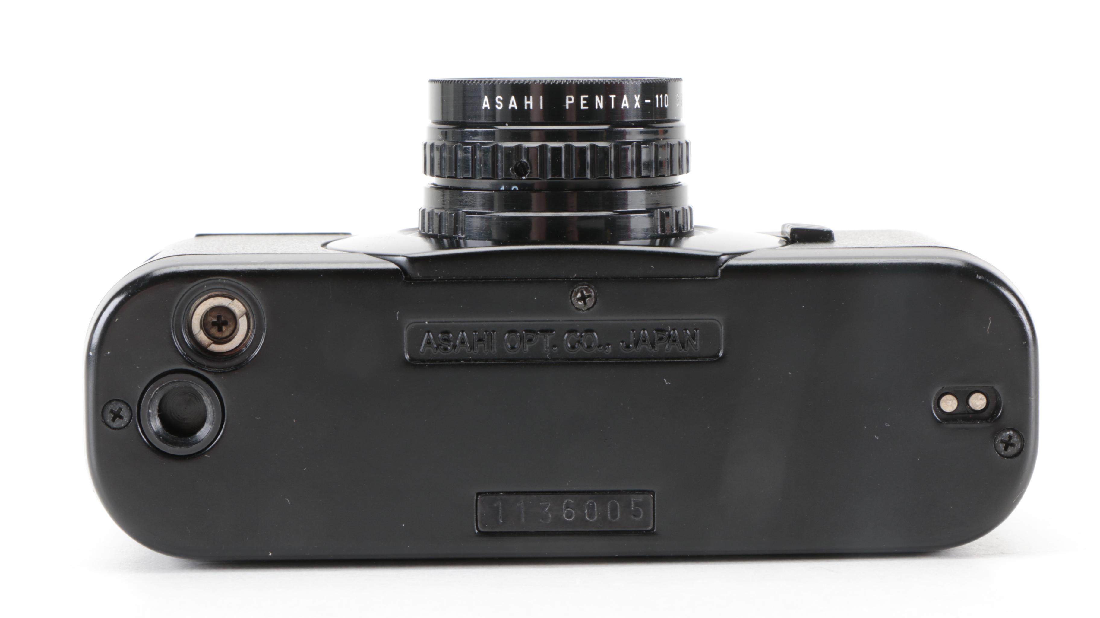 Asahi Pentax Auto 110 SLR Camera with Lenses, Flash, 1979