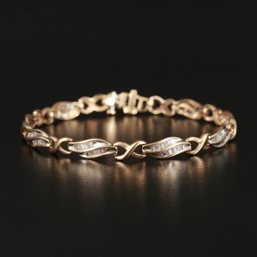 10K 0.72 CTW Diamond Bracelet