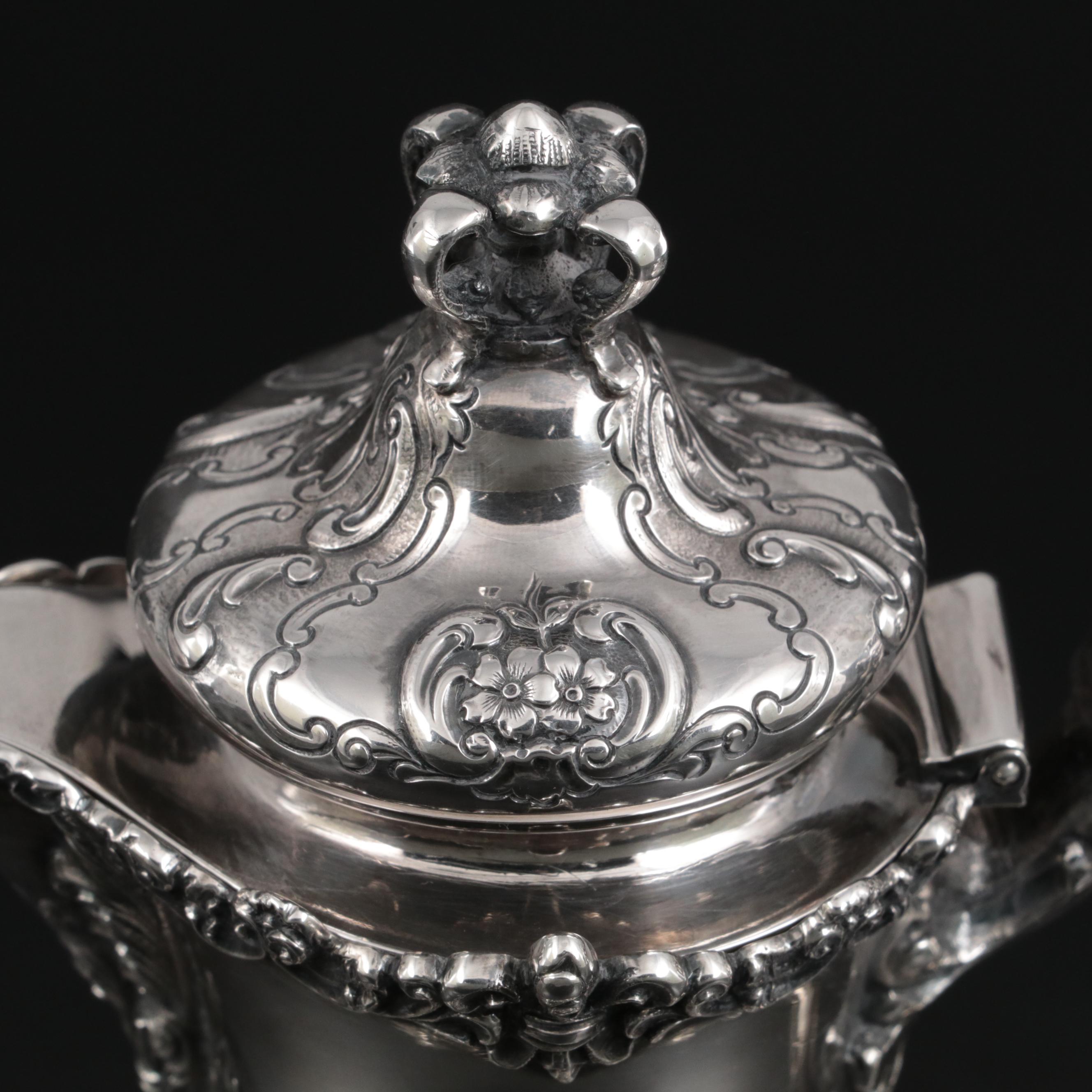 Mermod & Jaccard Louis XV Sterling Silver Coffee or Mocha Pot