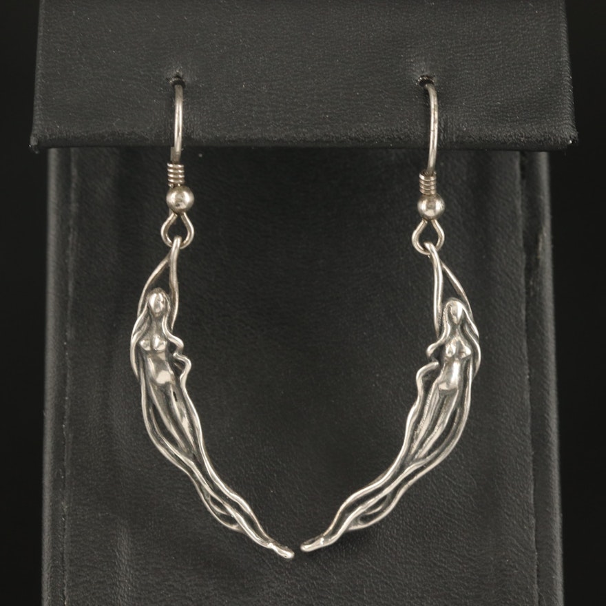 Sterling Female Figural Earrings