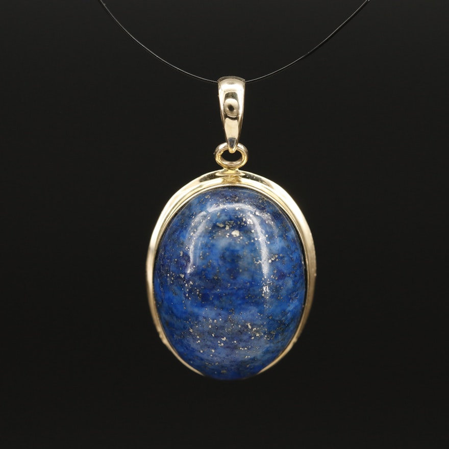 14K Lapis Lazuli Pendant