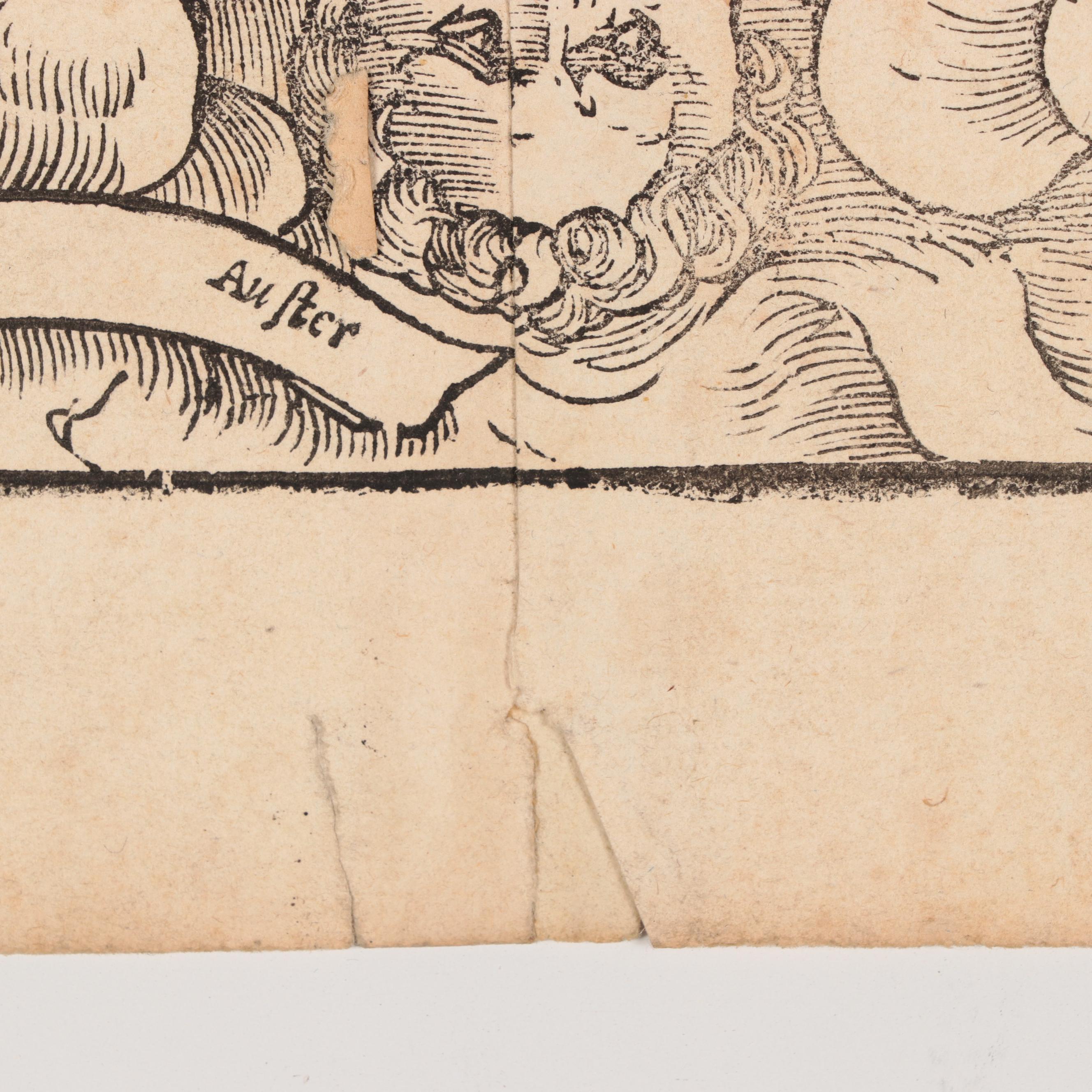 Sebastian Münster Woodcut Map "Typus Orbis Ptol. Descriptus," 1552