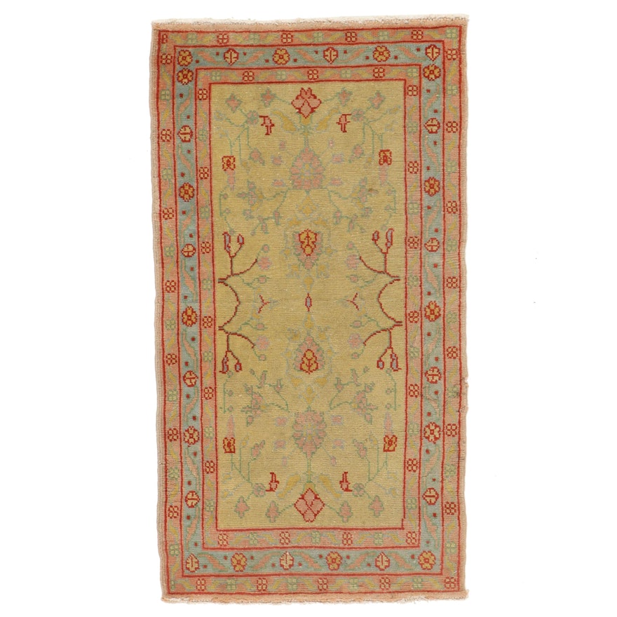 2'8 x 5' Hand-Knotted Turkish Oushak Area Rug