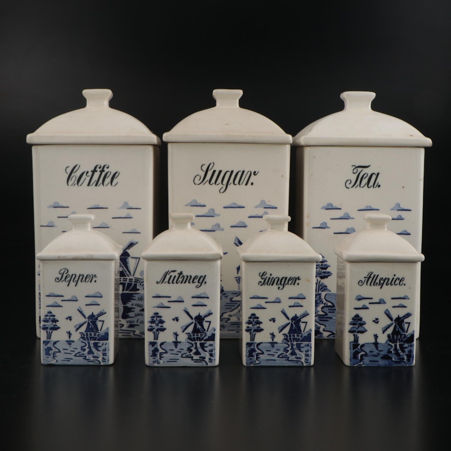 G.M. Thurnauer Co. Inc. of Germany Ceramic Spice and Food Storage Canisters