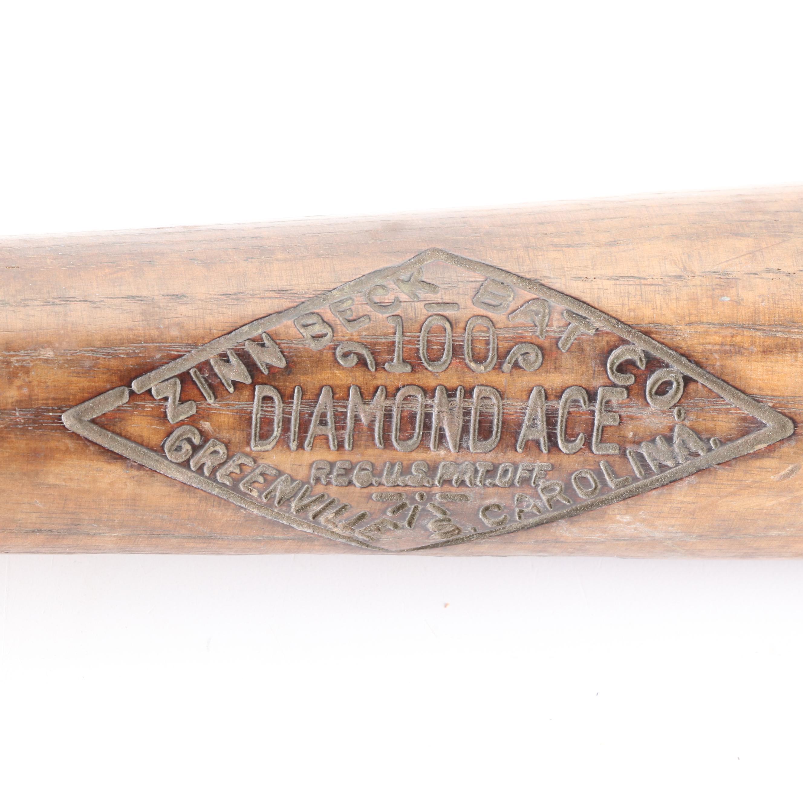 1920s Bill Terry Type Zinn Beck "Diamond Ace" Baseball Bat