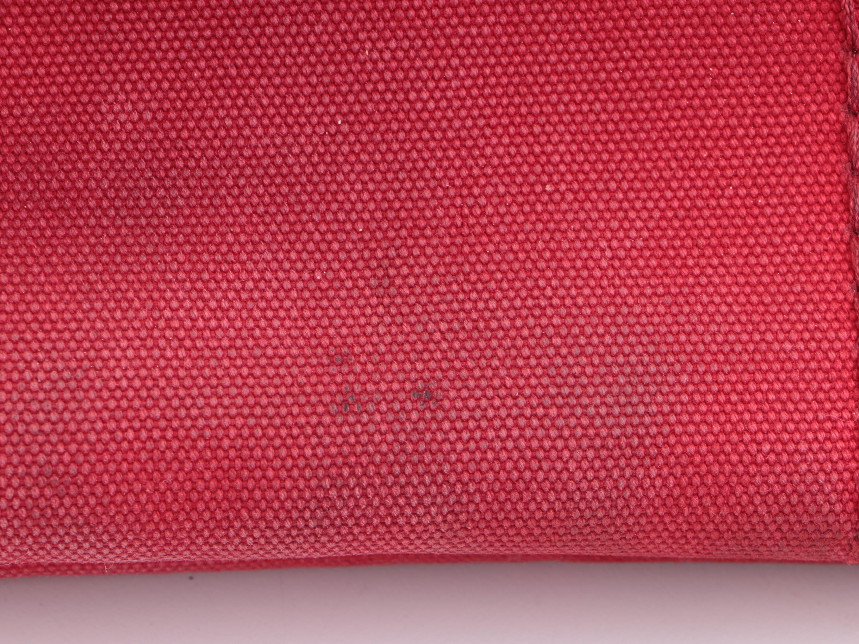 Prada Canapa Logo Tote Bag in Red Canvas