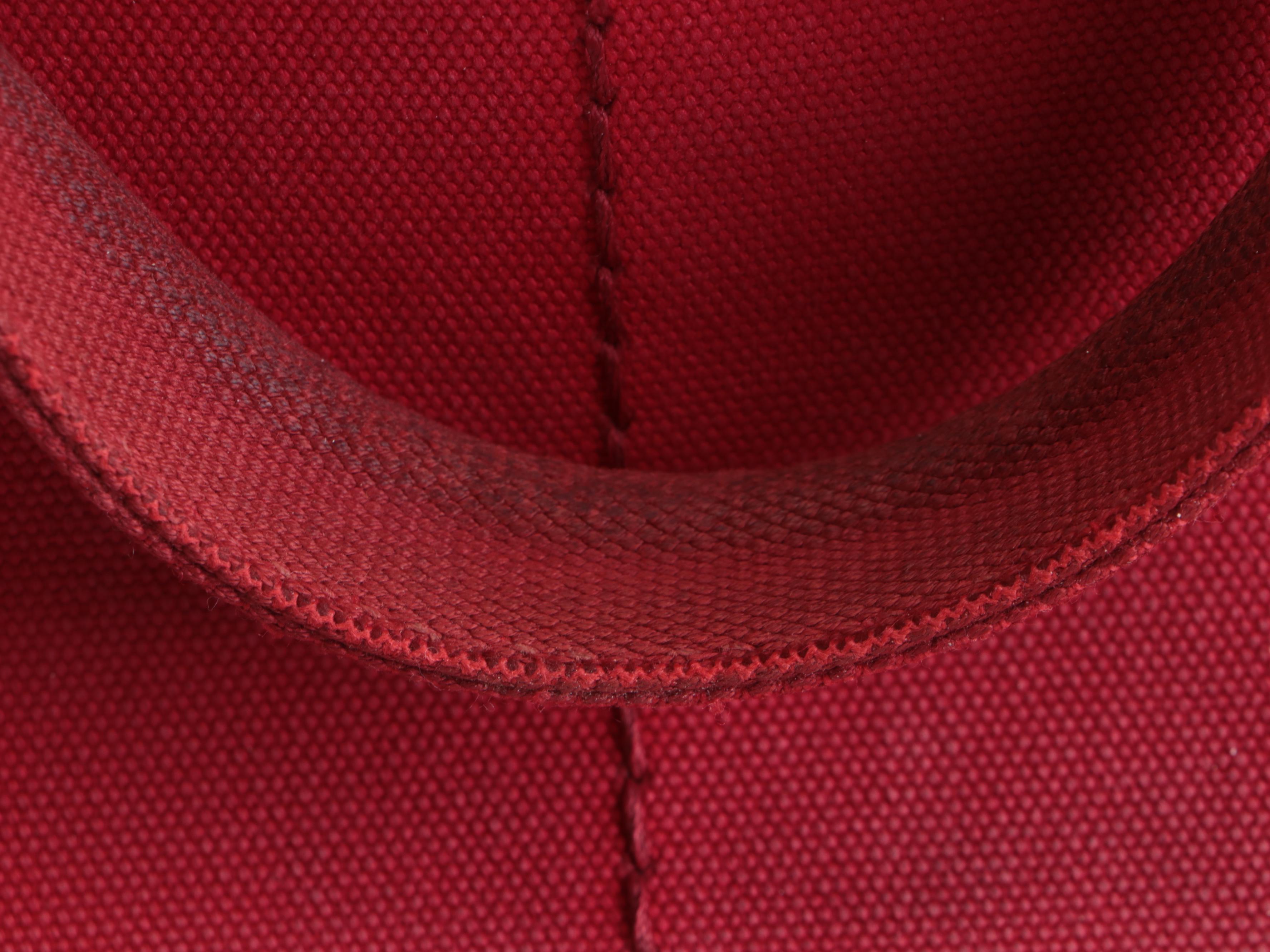 Prada Canapa Logo Tote Bag in Red Canvas