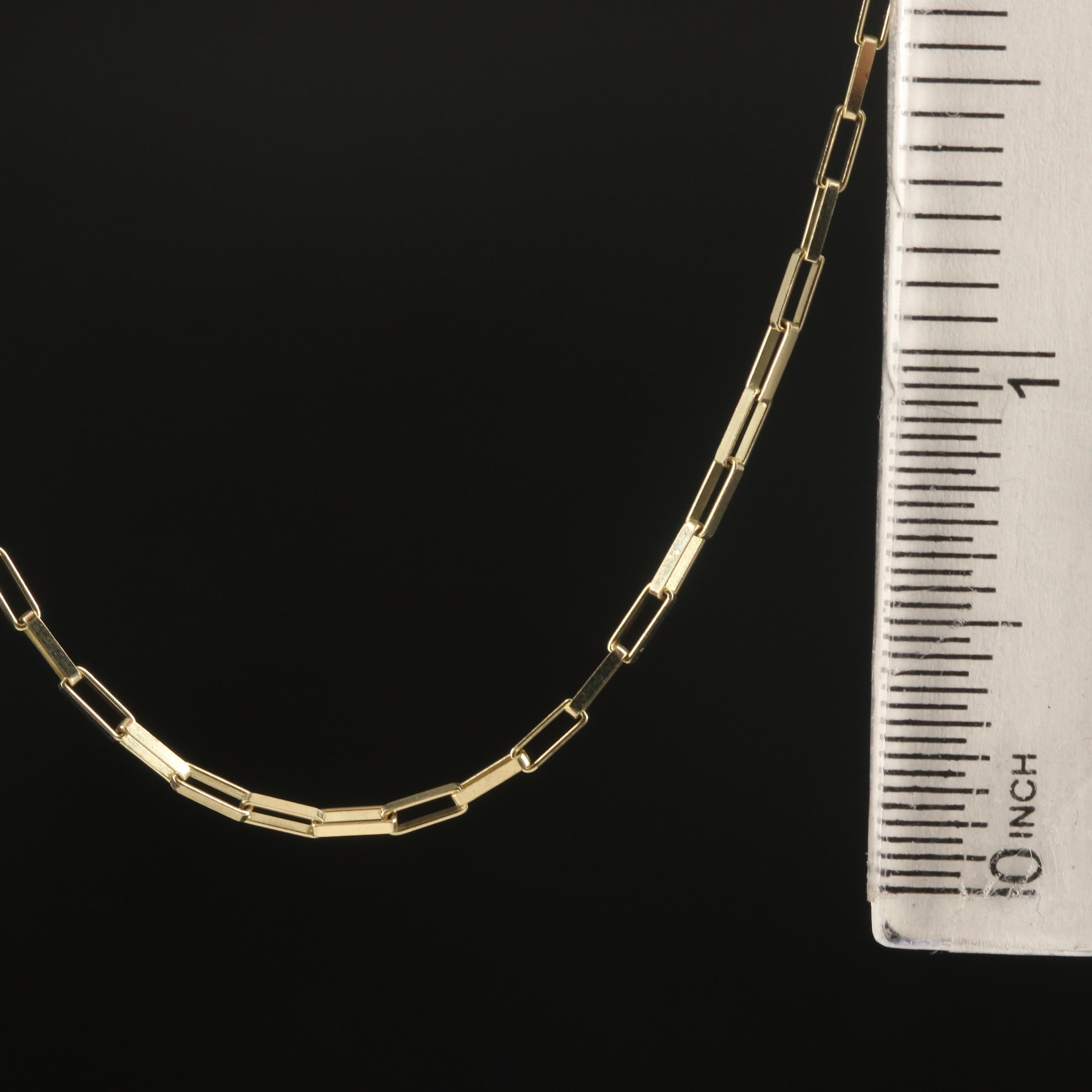 10K Elongated Box Chain Necklace