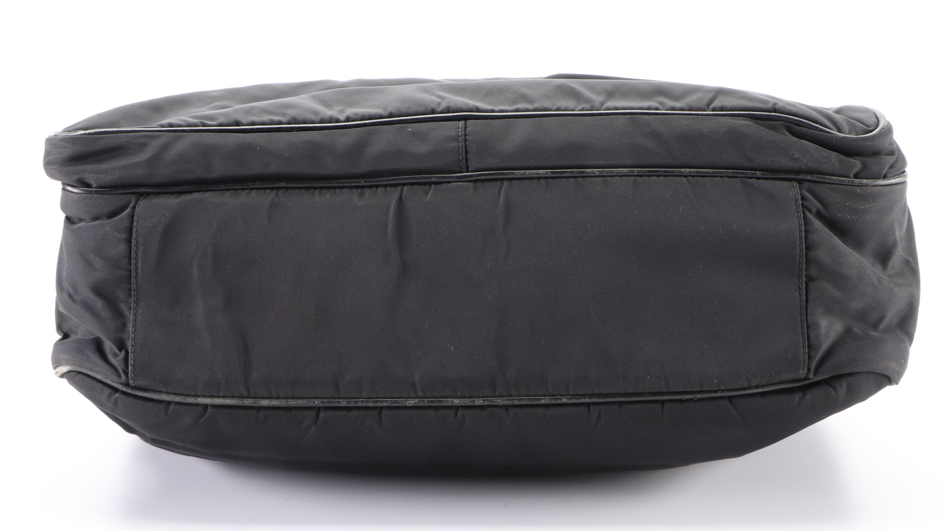 Prada Soft Briefcase in Black Leather and Tessuto Nylon